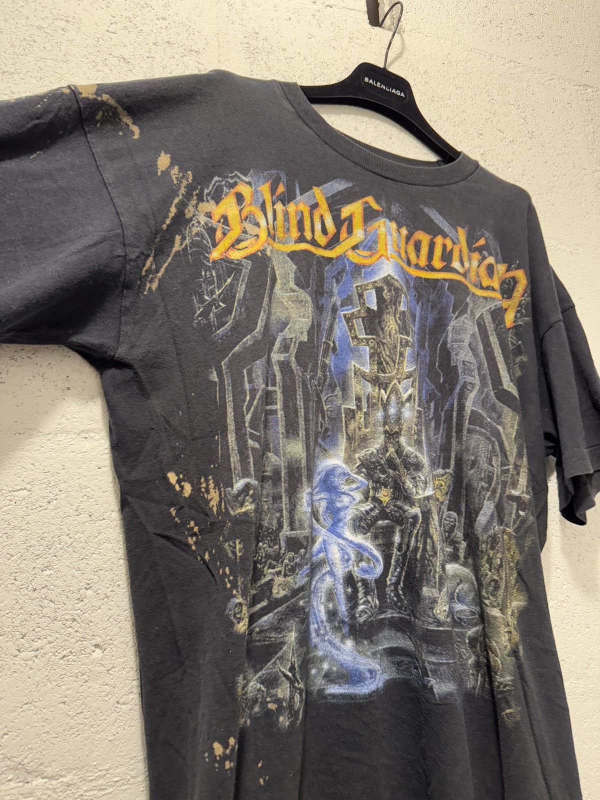 Band Tees × Vintage *RARE* 1998 BLIND GUARDIAN MIRROR BAND TEE METAL FADED 90S Size US XL / EU 56 / 4 - 4 Thumbnail