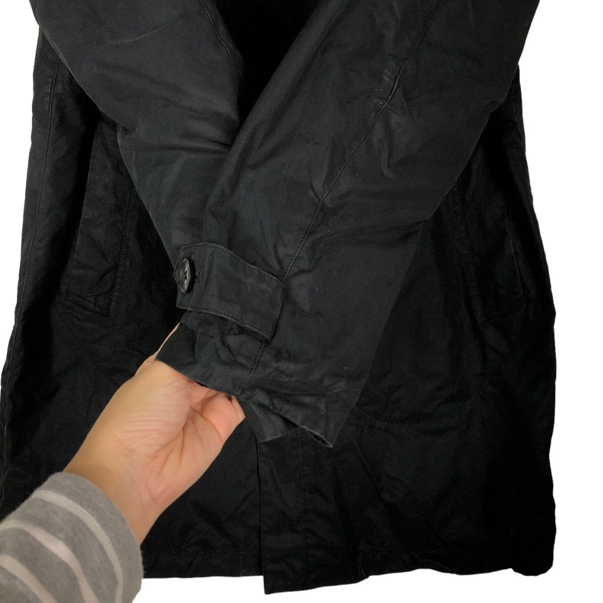 Burberry 🔥Rich Black Vintage Burberry Black Label Long Jacket Size US L / EU 52-54 / 3 - 15 Thumbnail