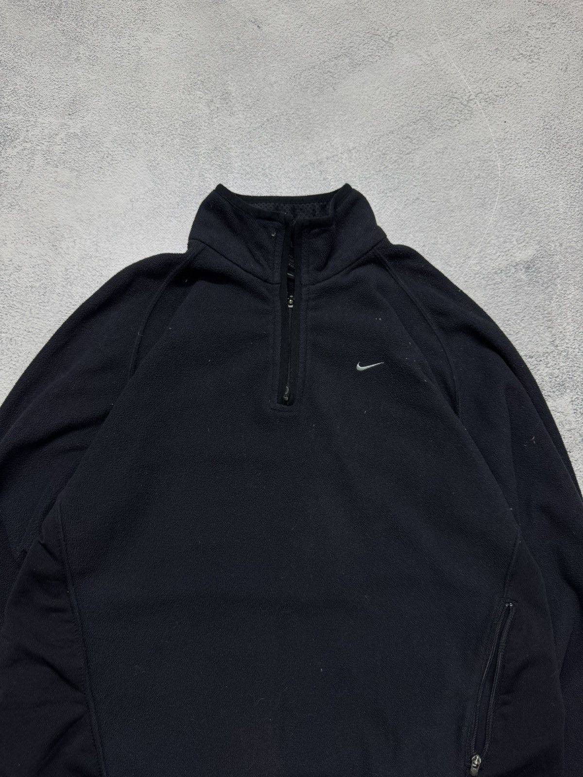 Nike Vintage Y2k Nike Fleece Swoosh 1/4 Zip Sweatshirt 90’s Size M / US 6-8 / IT 42-44 - 5 Thumbnail