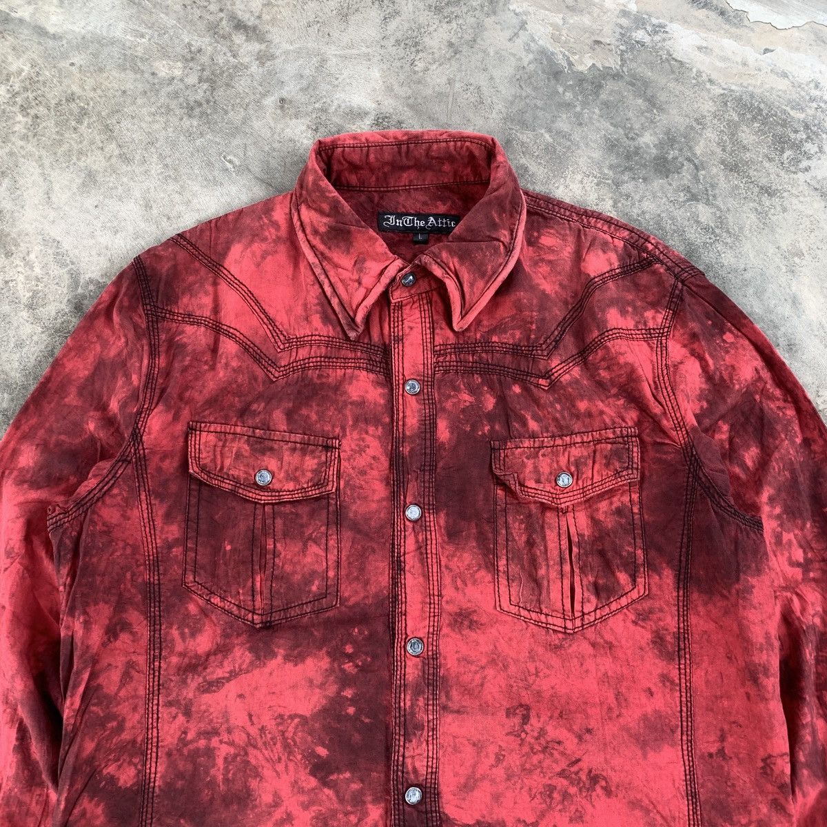 In The Attic In The Attic Red Dye Punk Ifsix LGB Style Shirt Size US L / EU 52-54 / 3 - 2 Thumbnail