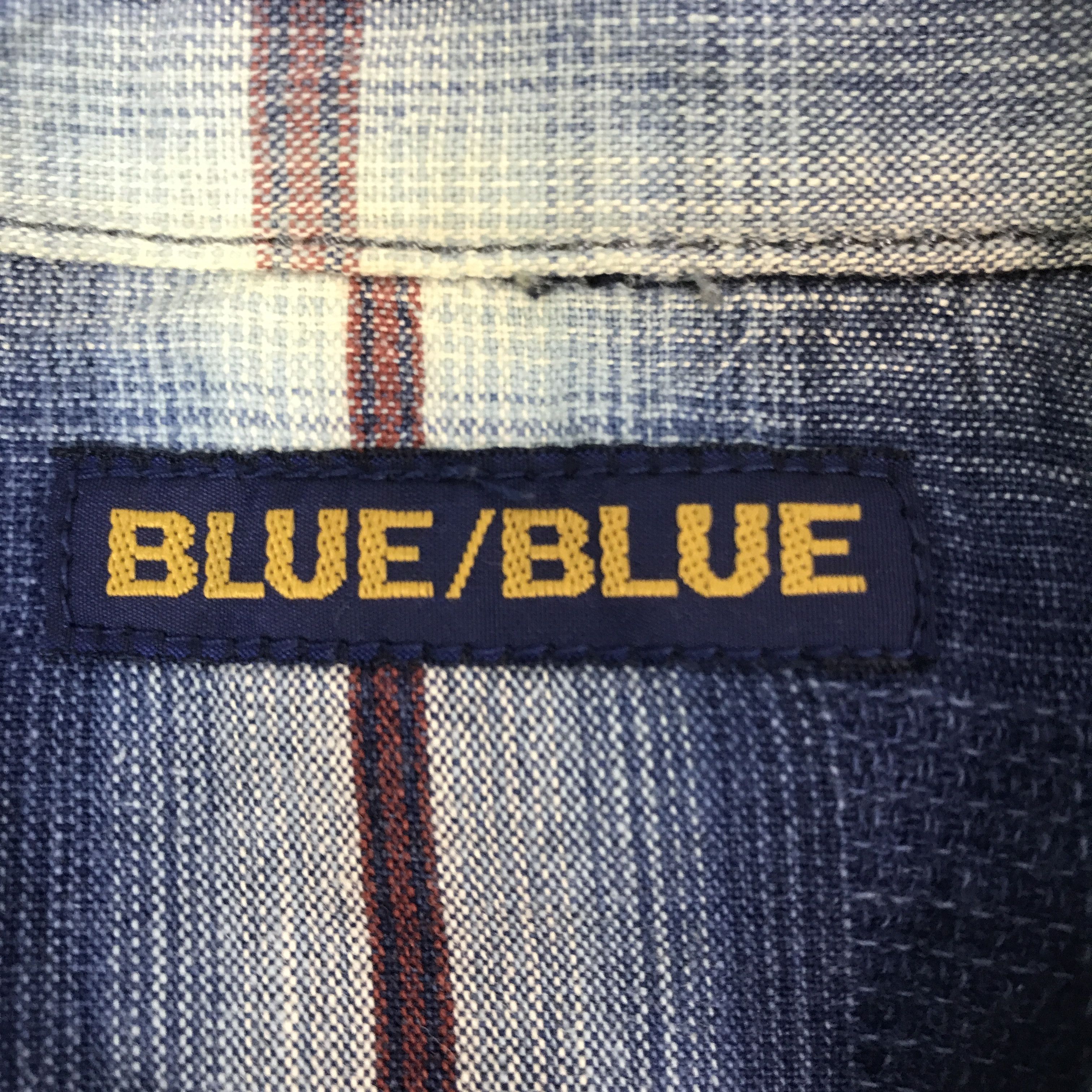 Blue Blue Japan × Vintage Vintage Blue Blue Design Tartan Button Up Shirt Size US L / EU 52-54 / 3 - 7 Thumbnail