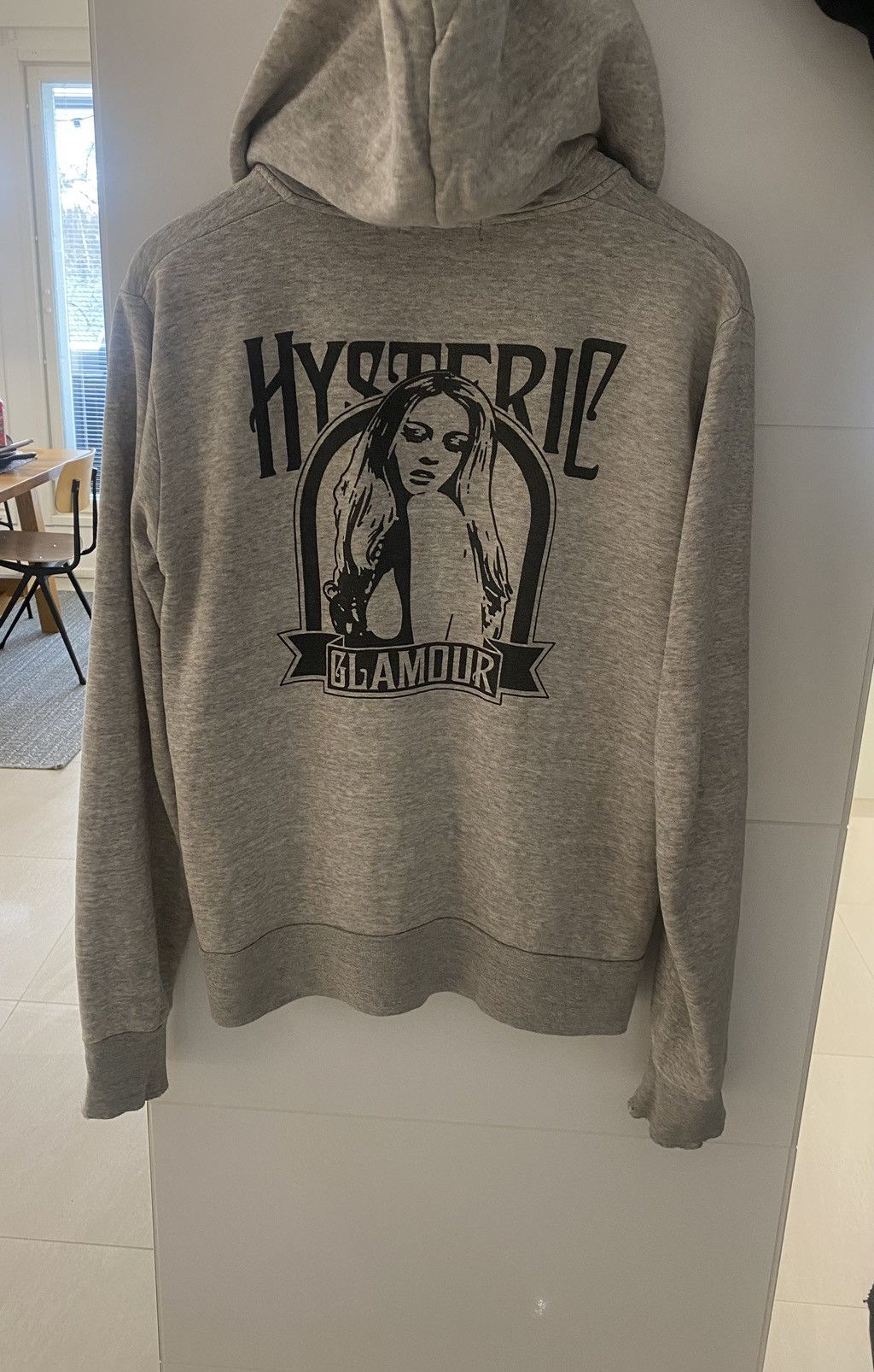 image of Hysteric Glamour Zip Up Hoodie in Grey, Men's (Size Small)