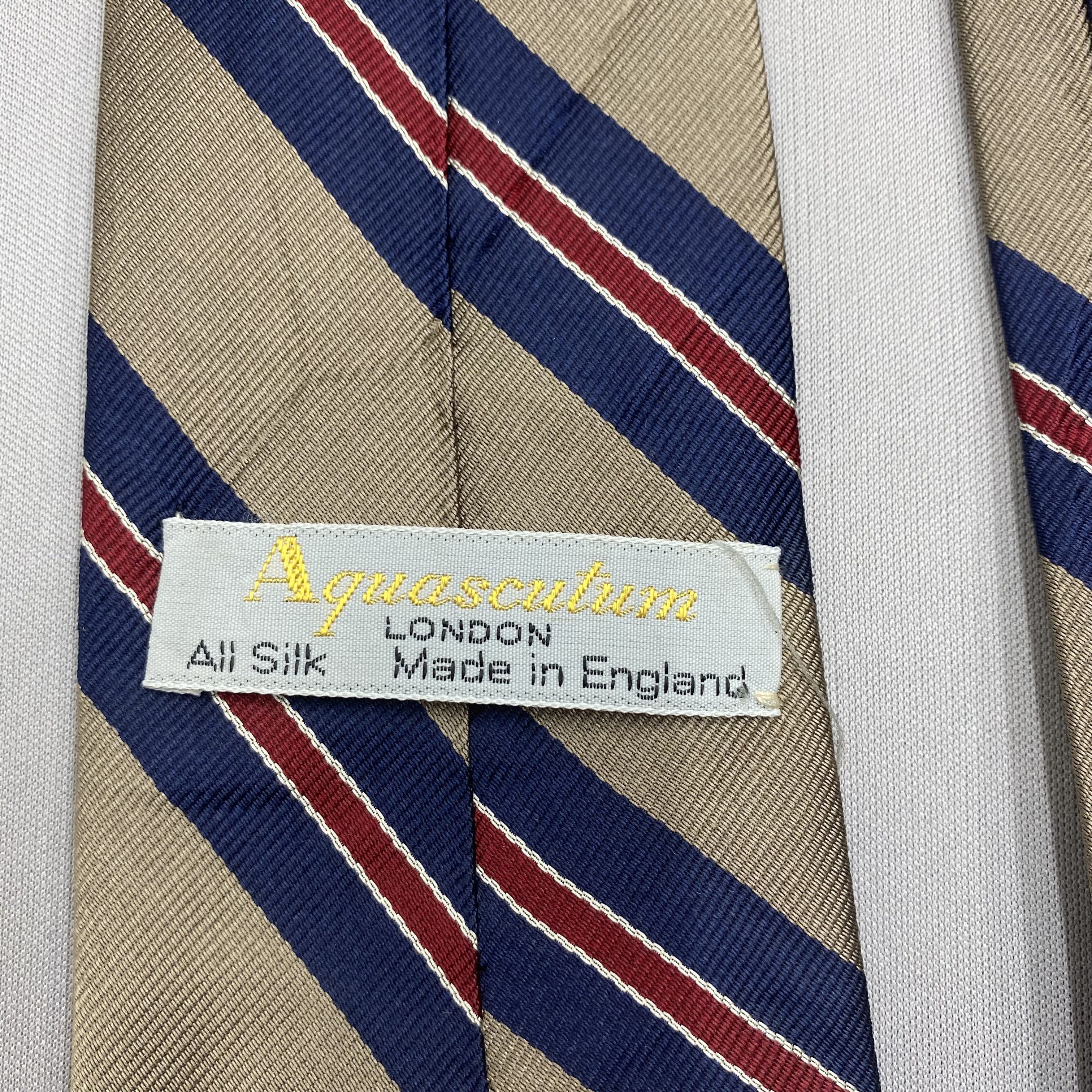 Aquascutum Vintage Aquascutum SILK Necktie Cravate Pure Silk Neck Tie Size ONE SIZE - 7 Thumbnail