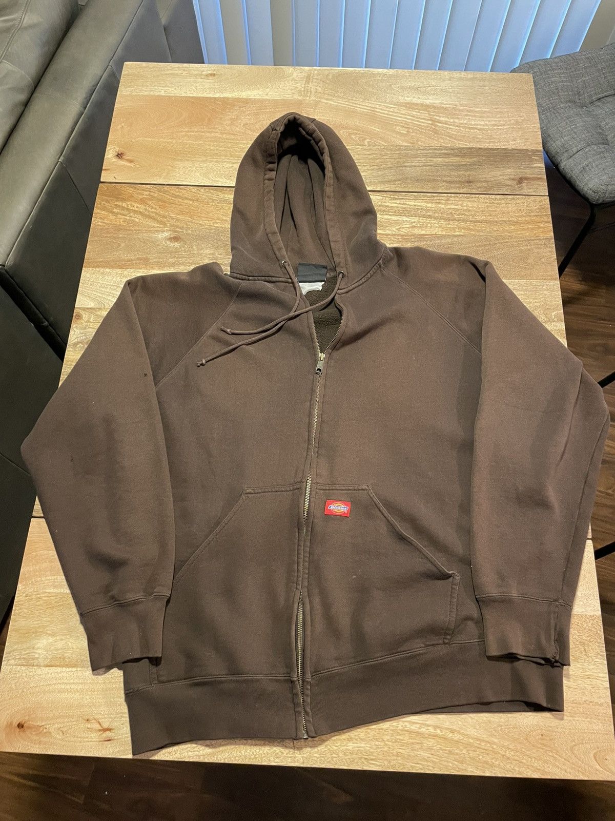 Dickies Vintage Dickies Brown Zip Up Hoodie Size US XL / EU 56 / 4 - 1 Thumbnail