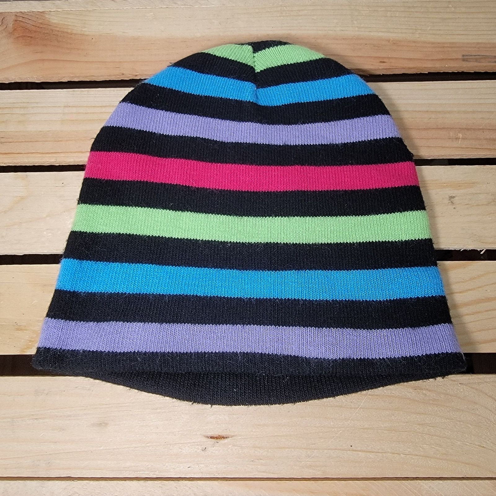 Other Multi Stripe Knit Beanie w/ XIII Skull and Chaos Star Symbol Size ONE SIZE - 6 Thumbnail