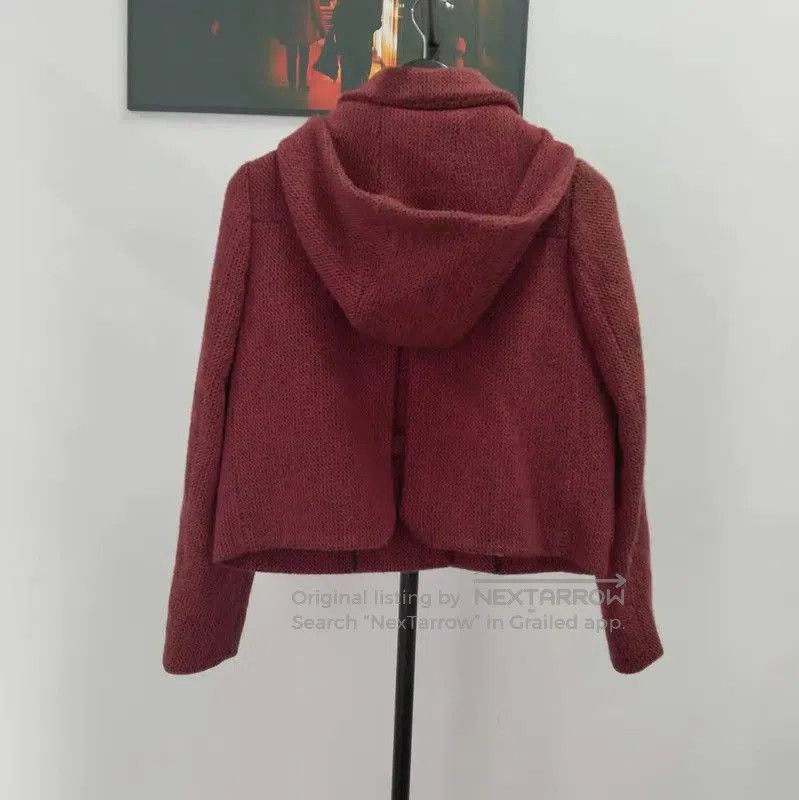 Miu Miu Miu Miu Women's Burgundy Hooded Jacket . Size XL / US 12-14 / IT 48-50 - 2 Thumbnail