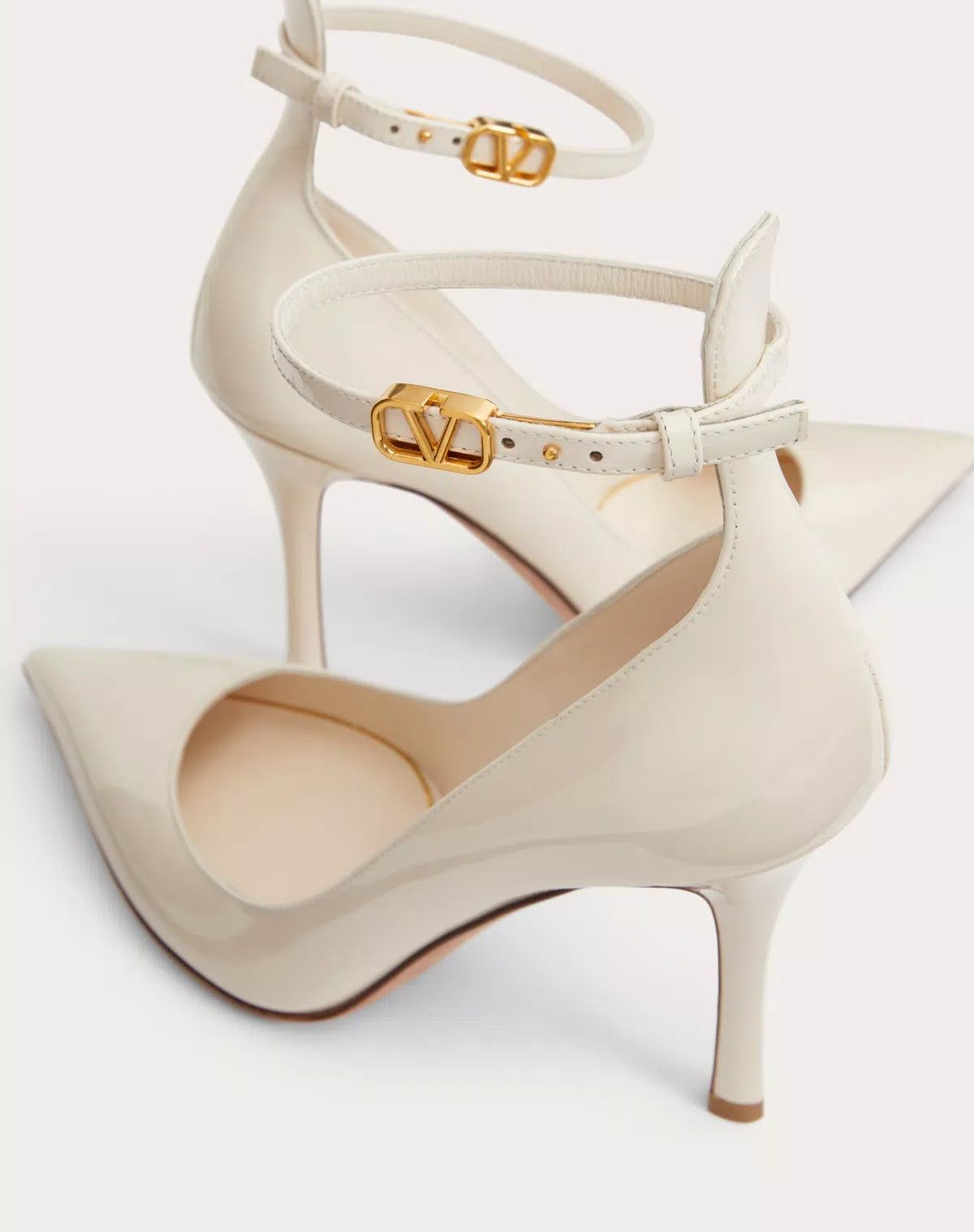 Valentino o1s1wg110426 Tan-Go Patent Leather 100mm Pumps in Ivory Size US 11.5 / IT 41.5 - 5 Thumbnail