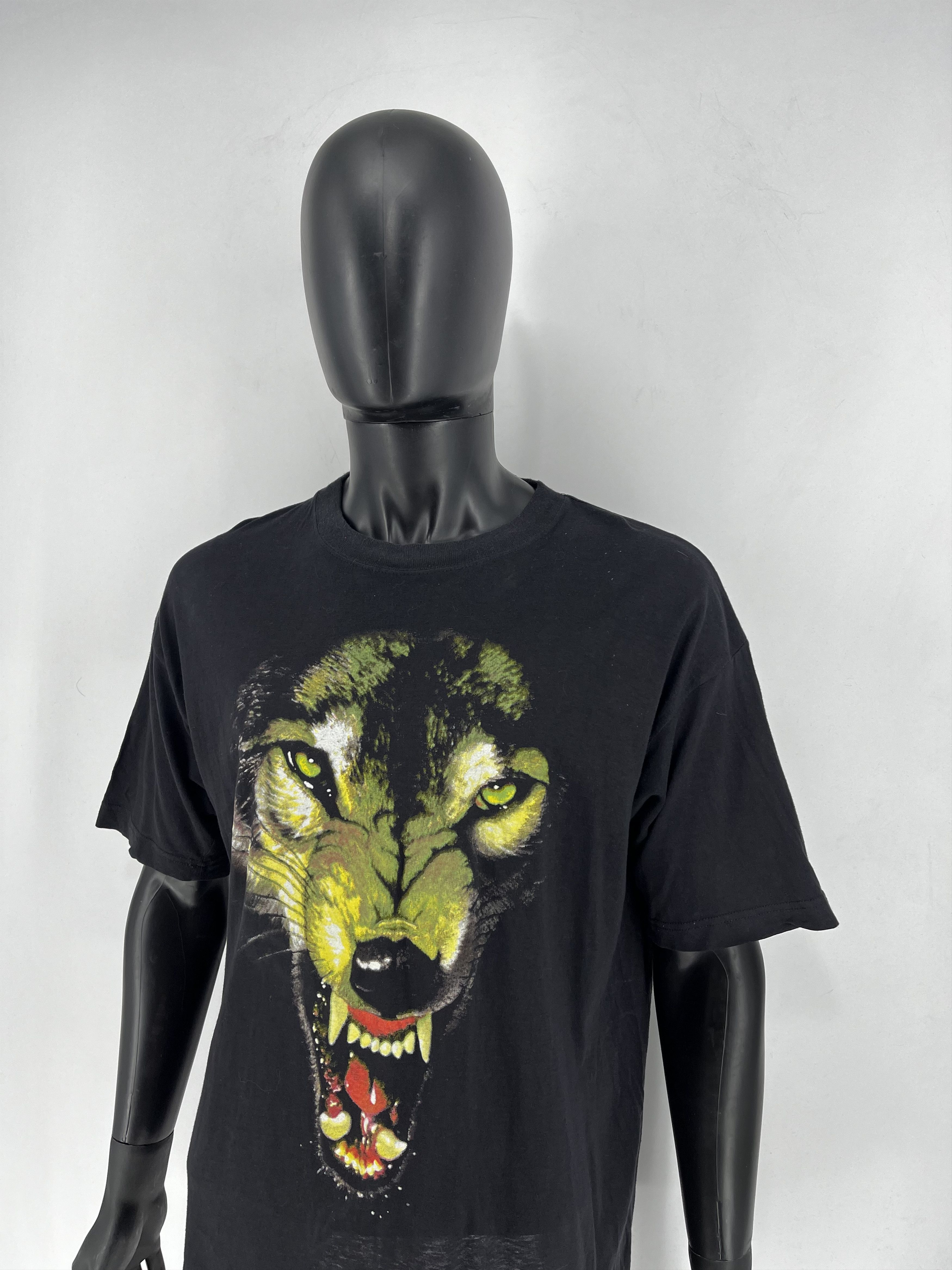 Band Tees Vintage 90s Wolf Face Boxy Fit Tee Toys Rock Size M Size US XL / EU 56 / 4 - 4 Thumbnail