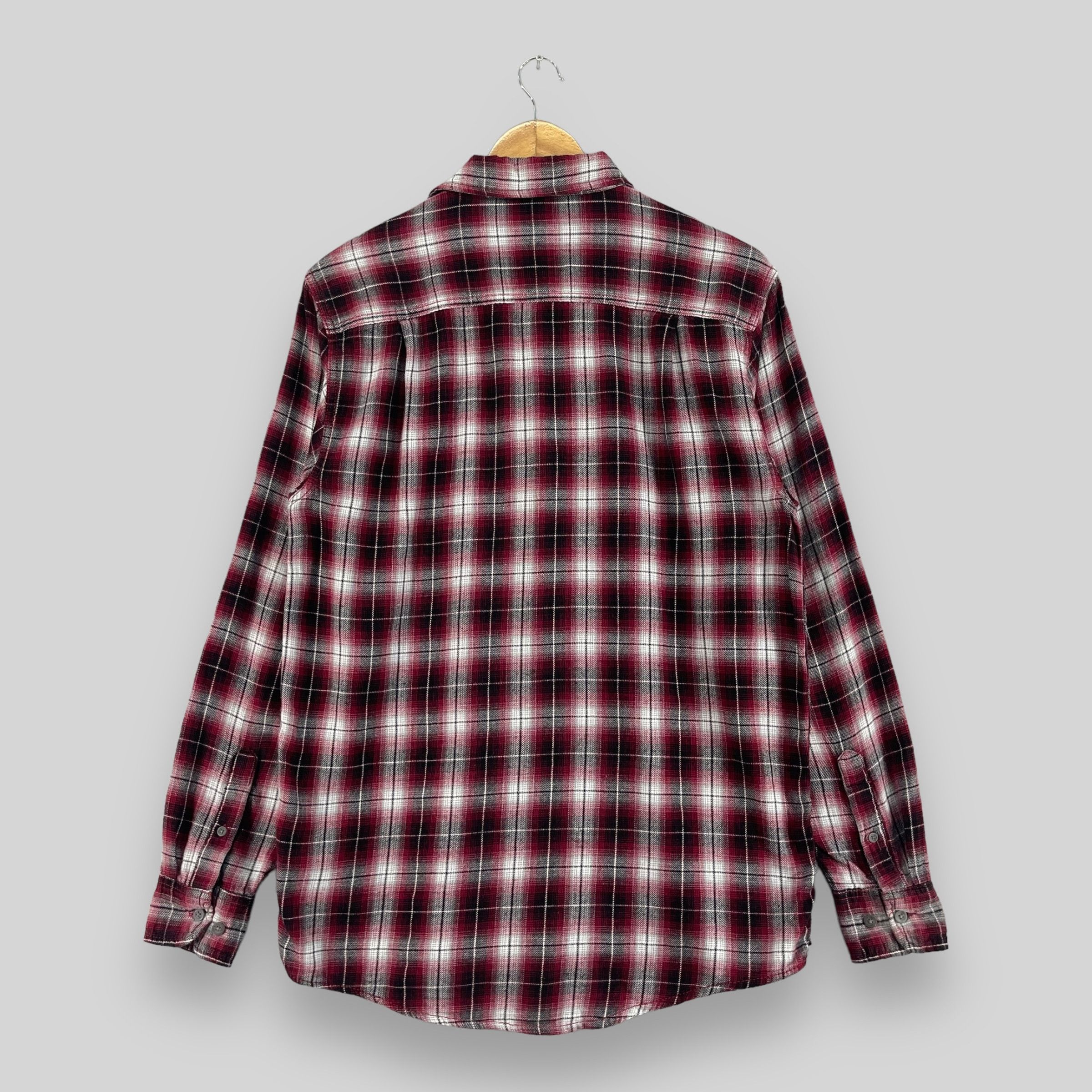Flannel × Japanese Brand FADED GRLORY Plaid Checkered Shadow Red Button Up Flannel Size US S / EU 44-46 / 1 - 8 Thumbnail