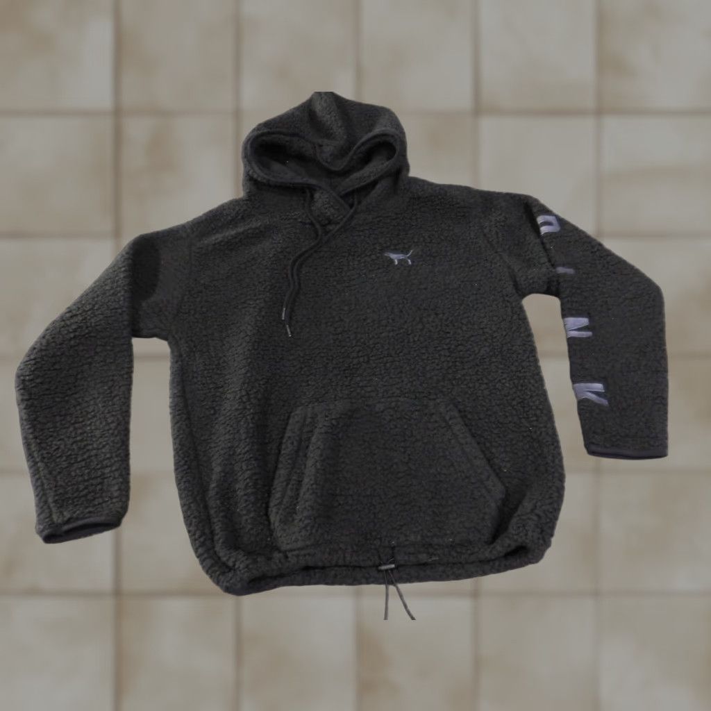 Pinko PINK Victoria's Secret Hoodie Womens Medium Black Sherpa Fleece Pullover Teddy Size M / US 6-8 / IT 42-44 - 1 Thumbnail