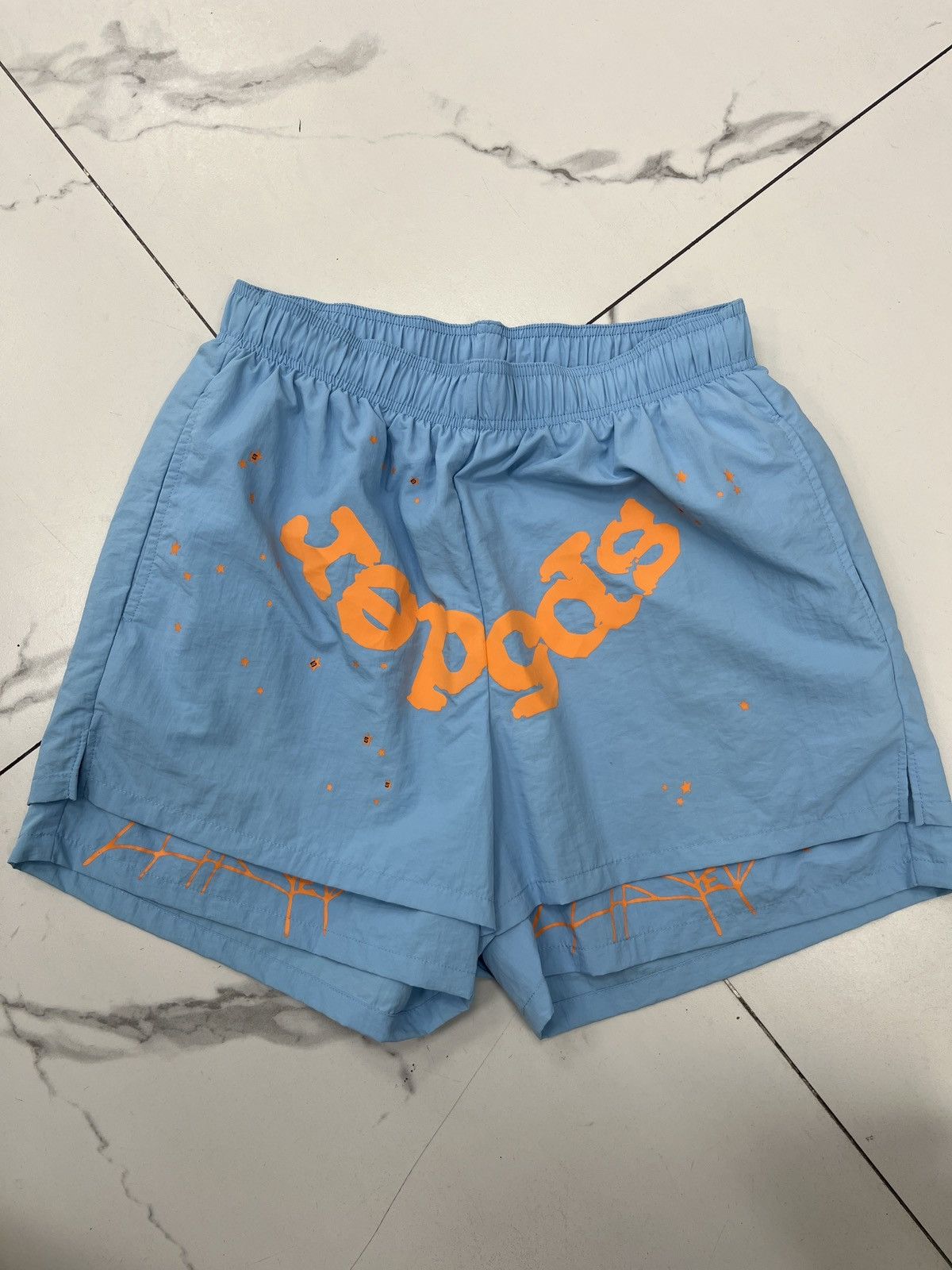 Sp5der Sp5der OG Web Double Layer Short "Light Blue" Size US 30 / EU 46 - 1 Thumbnail