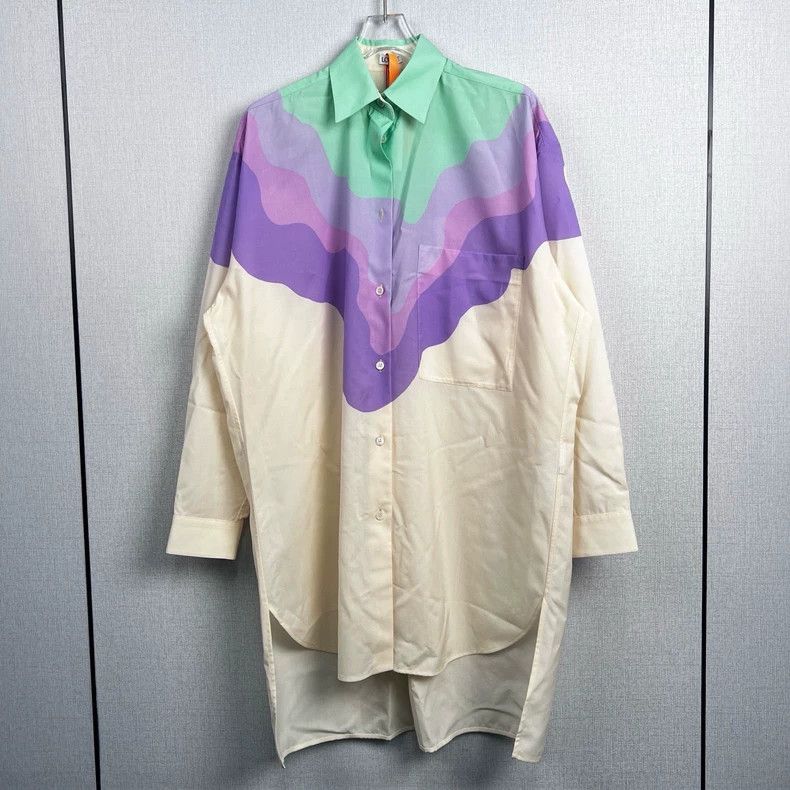 Loewe size32 Cullom color clash collar shirt