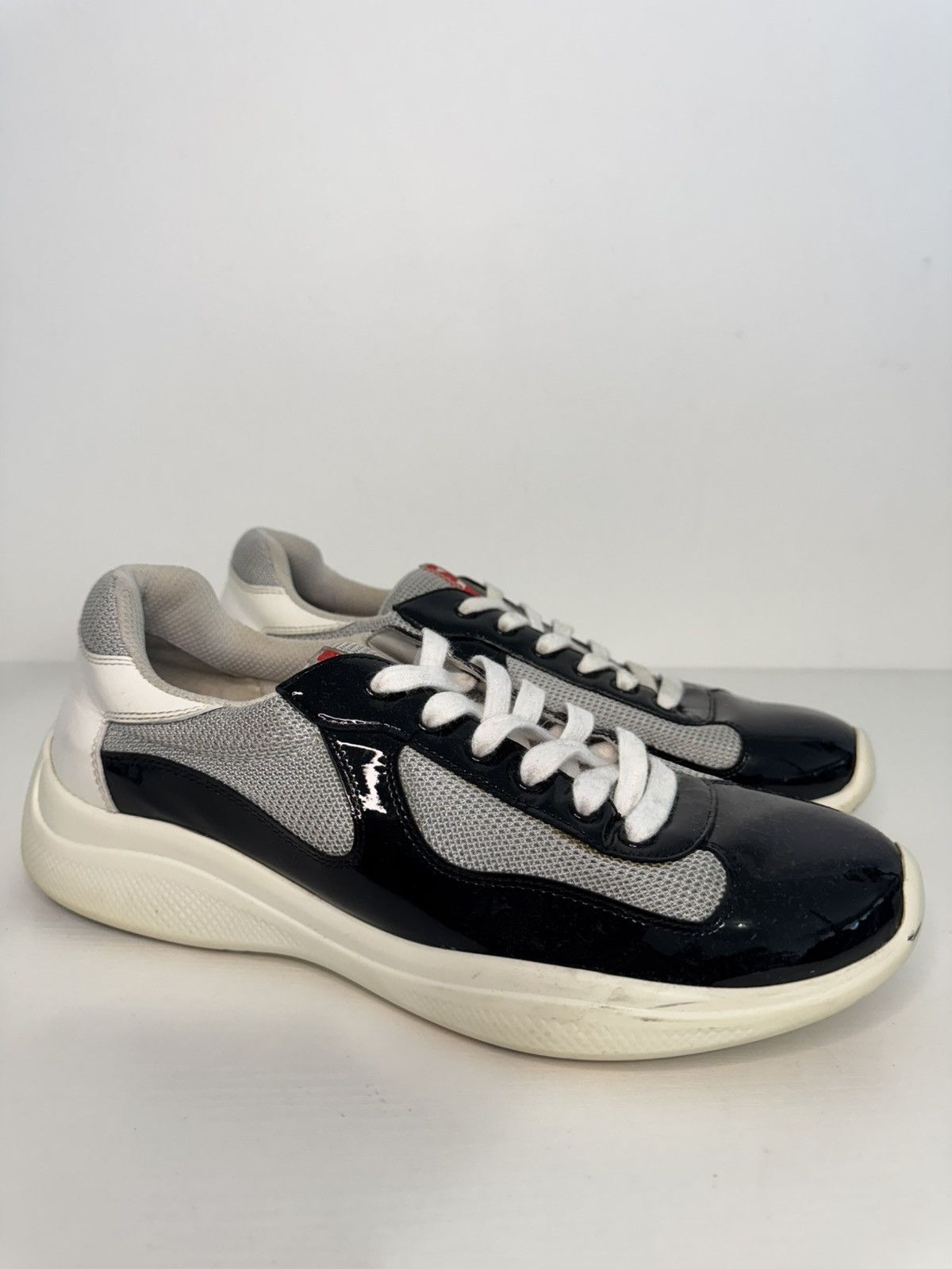 Chanel Men\'s Sneaker Suede CC Logo Navy Blue Green SZ 43 Chanel Mens Navy Blue Suede CC Logo High Top Sneakers Shoes  main image 3
