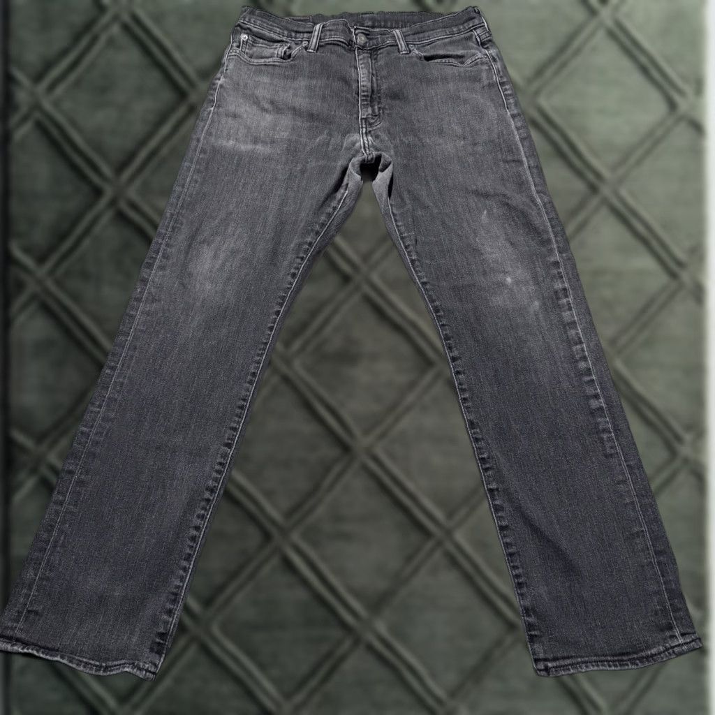 Levi's Levi's 513 Jeans Men's Gray Denim Mid Rise Zip Fly Slim Size US 33 - 1 Thumbnail