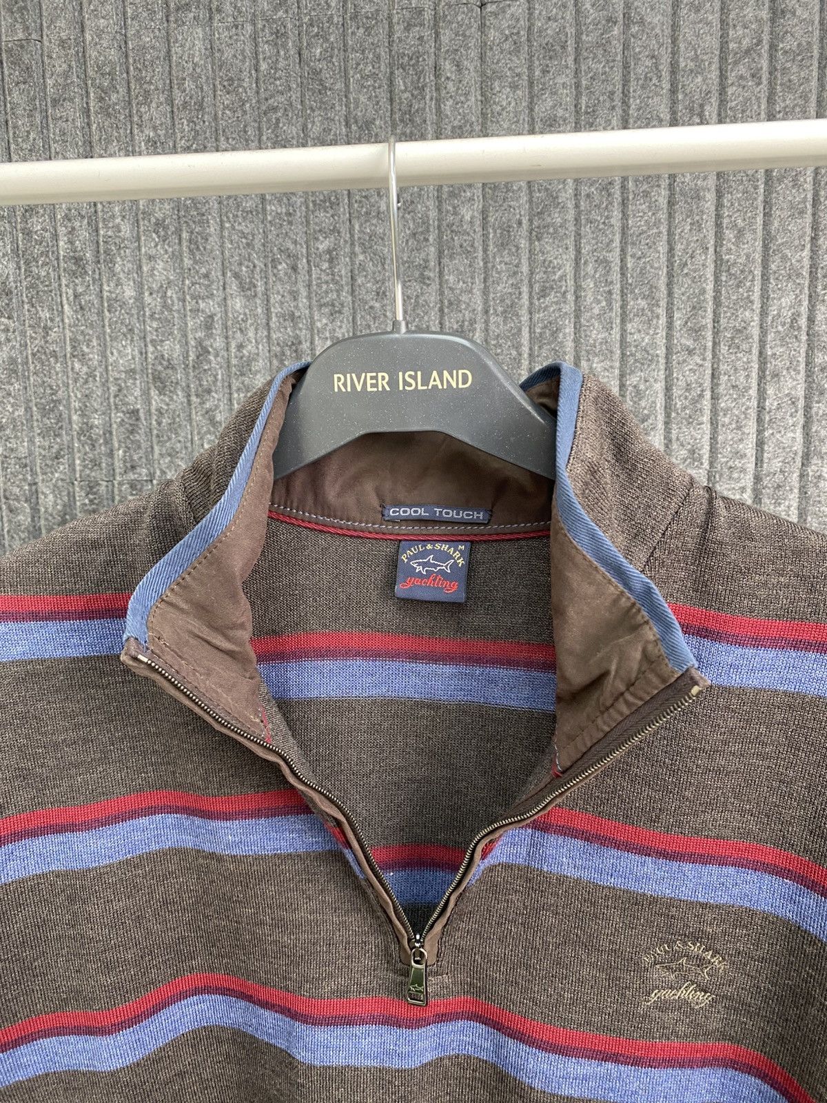 Paul & Shark Vintage Paul & Shark Mens Striped 1/4 Zip Knit Sweater Size US M / EU 48-50 / 2 - 7 Thumbnail