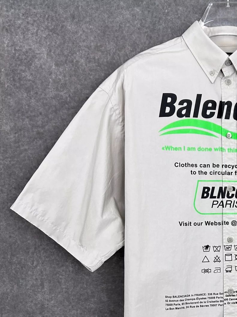Balenciaga Balenciaga Balenciaga Cotton Oversized Graphic Shirt for M Size US S / EU 44-46 / 1 - 6 Thumbnail