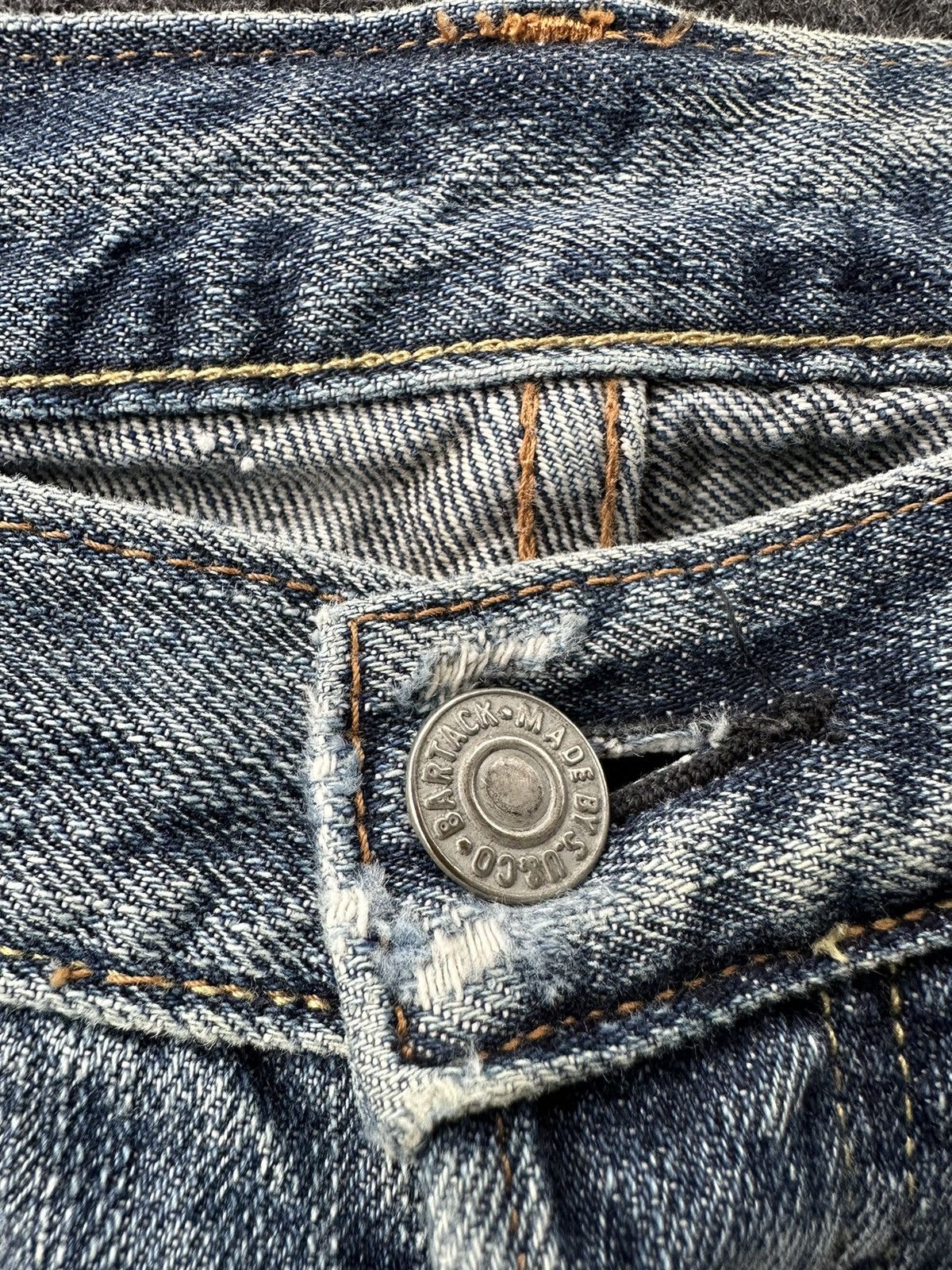 Japanese Brand Vintage Bartack Work Punk Denim W32 D257 Size US 32 / EU 48 - 13 Thumbnail