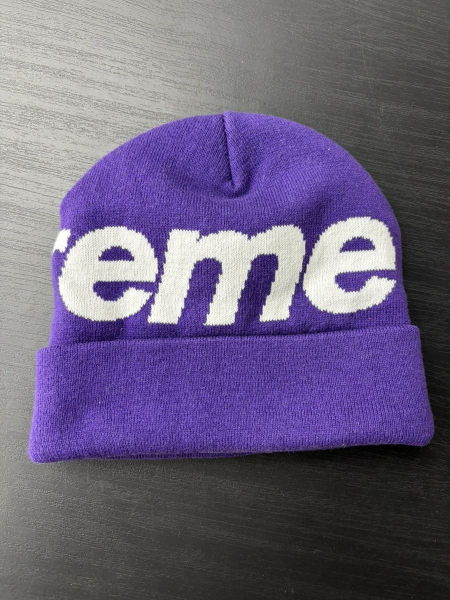 Supreme Supreme Big Logo Beanie Purple (FW25) Size ONE SIZE - 2 Thumbnail