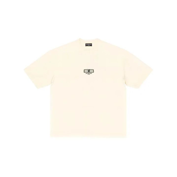Balenciaga Logo Print Relaxed Short Sleeve T-Shirt