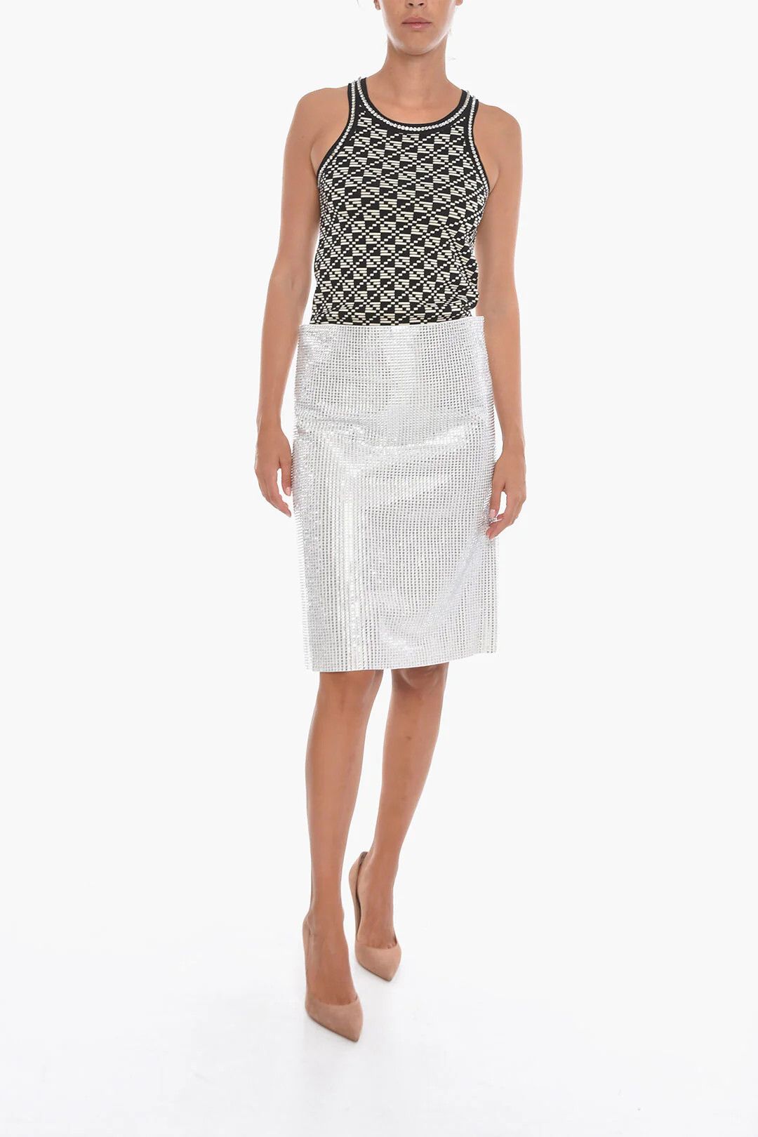 Bottega Veneta og1mm0426 Trapeze Skirt in White Size 25" / US 0 / IT 36 - 4 Thumbnail