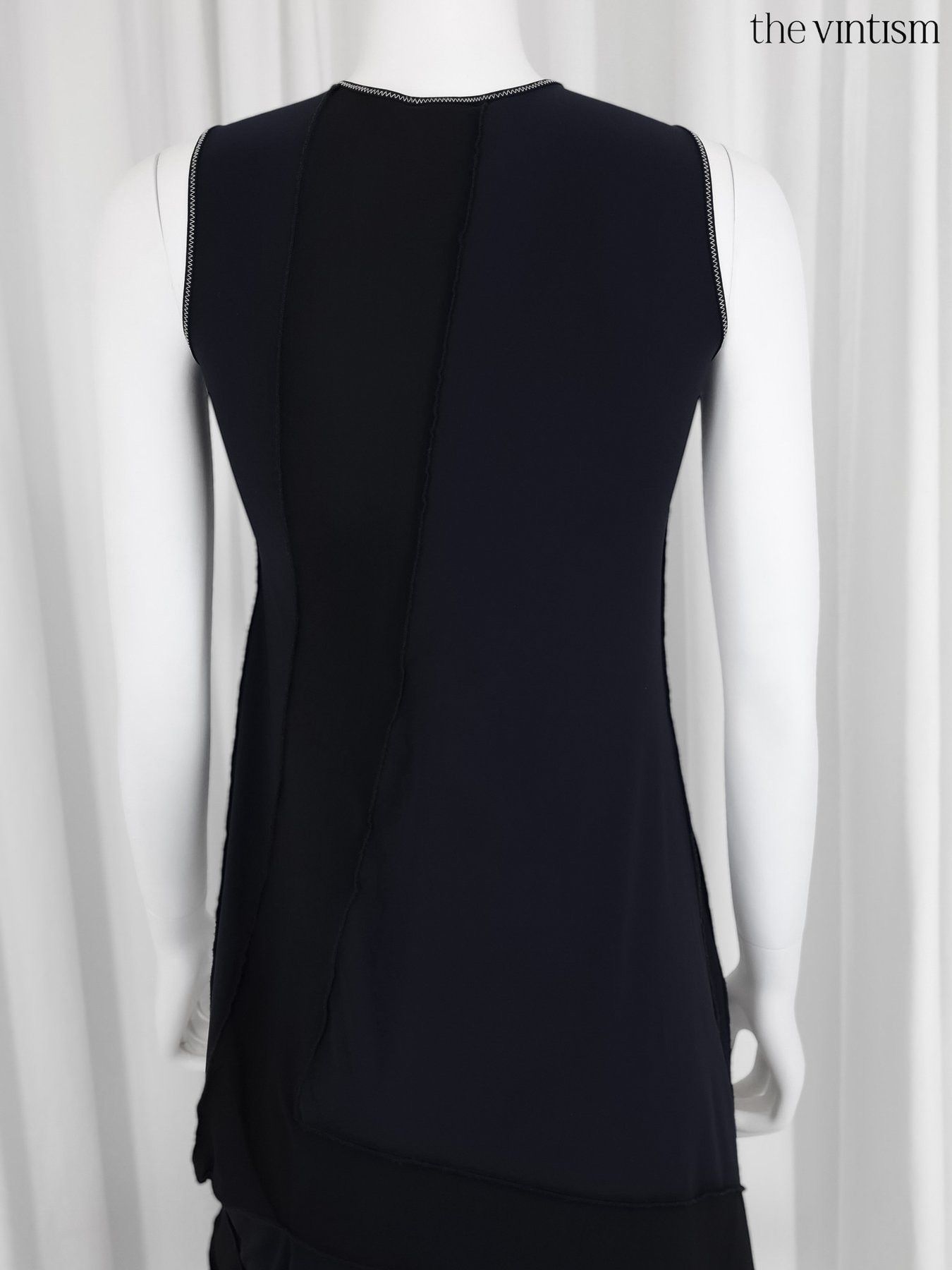 Marithe + Francois Girbaud Marithe + Francois Girbaud Archival Navy Stretch Nylon Dress Size S / US 4 / IT 40 - 9 Thumbnail