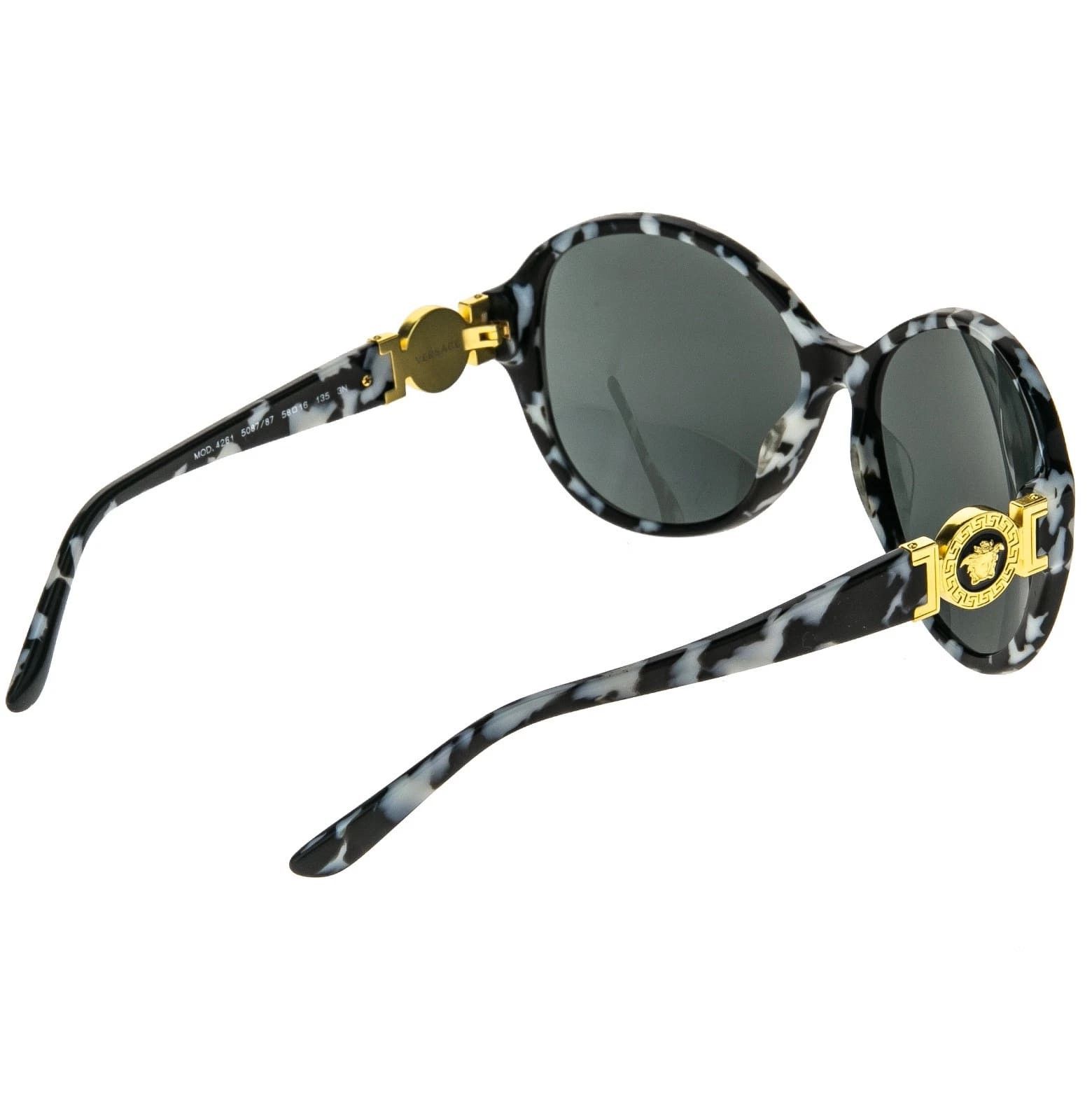 Versace VERSACE VE4261 Oversized 4261 Black White Chain Sunglasses Size ONE SIZE - 9 Thumbnail