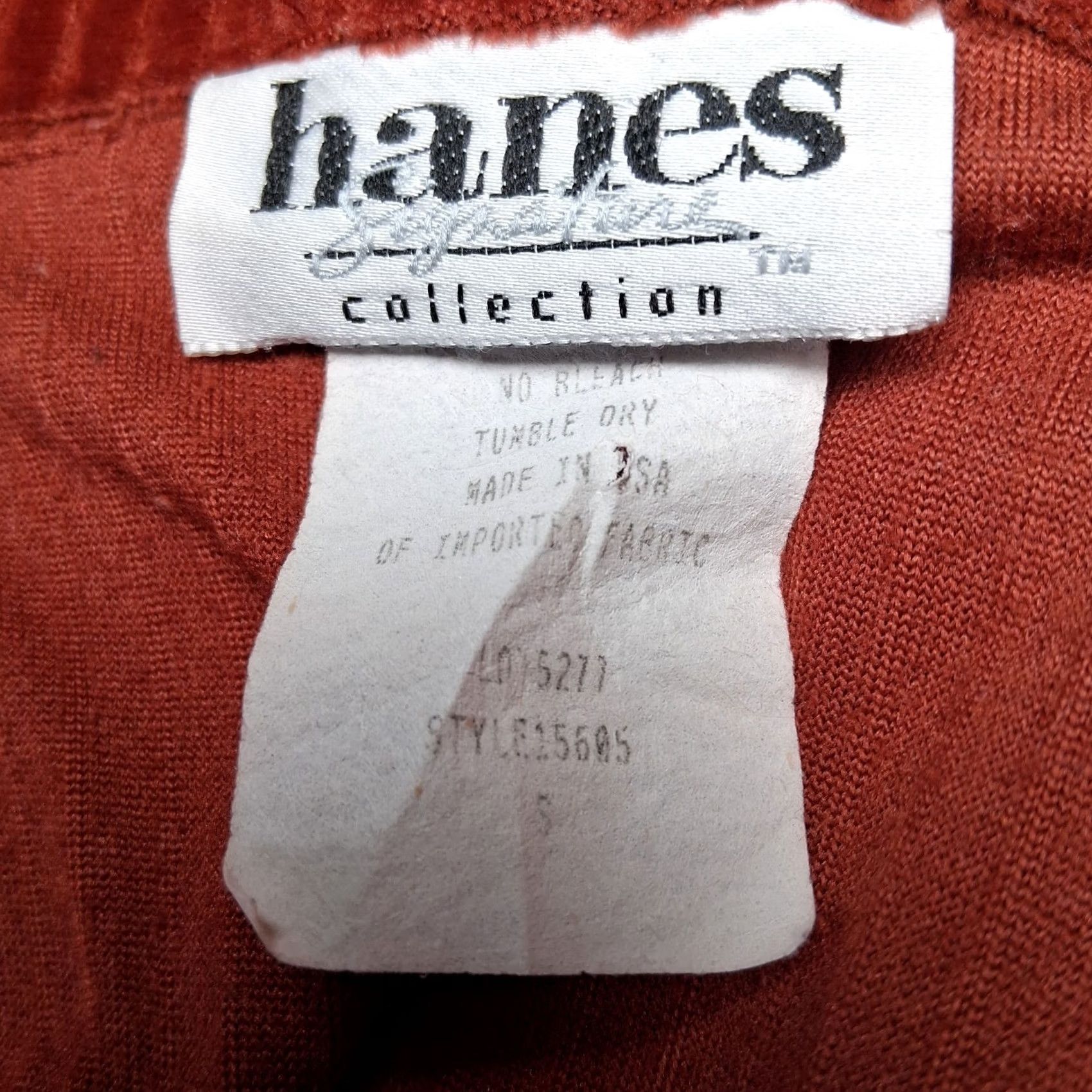Hanes VINTAGE Hanes Signature Collection Dress Small Rust Ribbed Velour Button Earthy Size S / US 4 / IT 40 - 4 Thumbnail