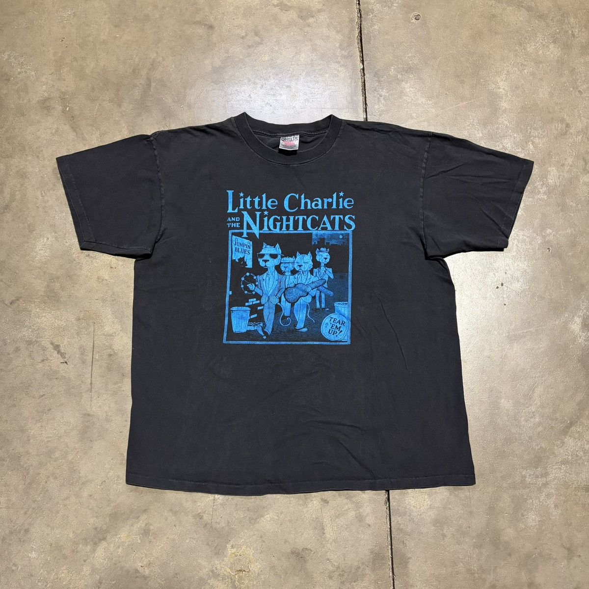 Vintage Vintage Little Charlie and the NightCats Jazz Band T shirt Size US XL / EU 56 / 4 - 1 Thumbnail