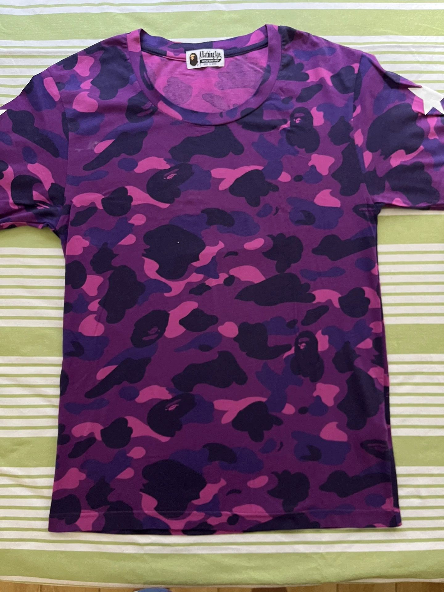 Bape Bape Purple Camo T-Shirt Casual Size US L / EU 52-54 / 3 - 1 Thumbnail