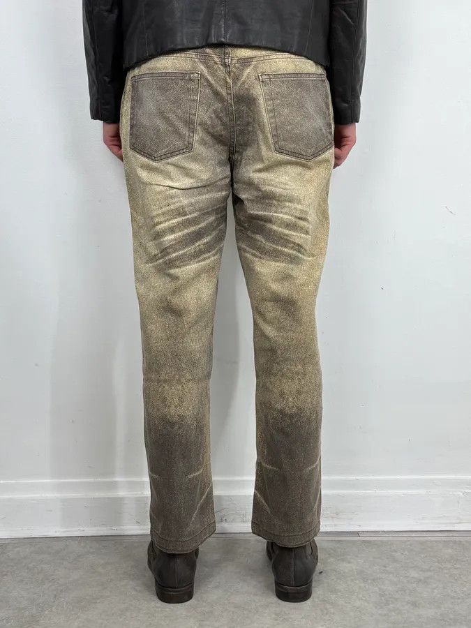 Just Cavalli SS2004 Cavalli Taupe Sand Vitality Overprint Pants Size 28" / US 6 / IT 42 - 4 Thumbnail