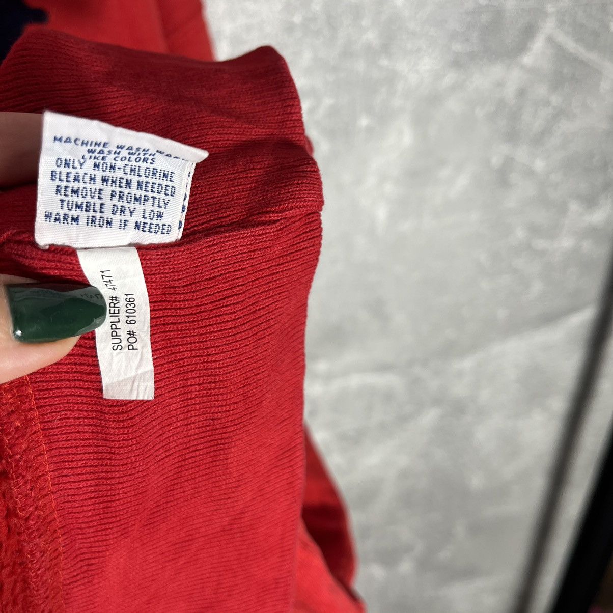 Ralph Lauren Vintage Ralph Lauren Old English P Half Zip Hoodie Red Size US XXL / EU 58 / 5 - 12 Thumbnail