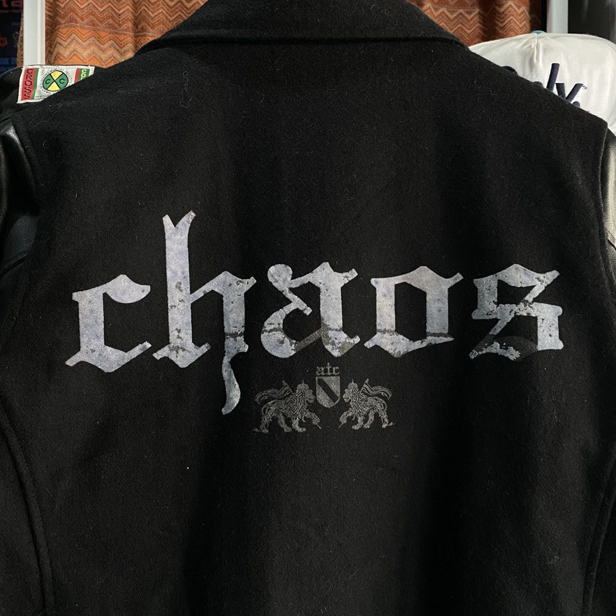 In The Attic n The Attic Leather Sleeve Biker Jacket Moto Varsity Hybrid Size US M / EU 48-50 / 2 - 15 Thumbnail
