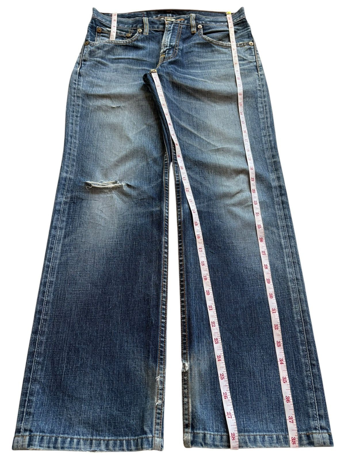 Levi's Vintage 90s Levis 502 Mud Wash Distressed Loose Jeans Size US 31 - 11 Thumbnail