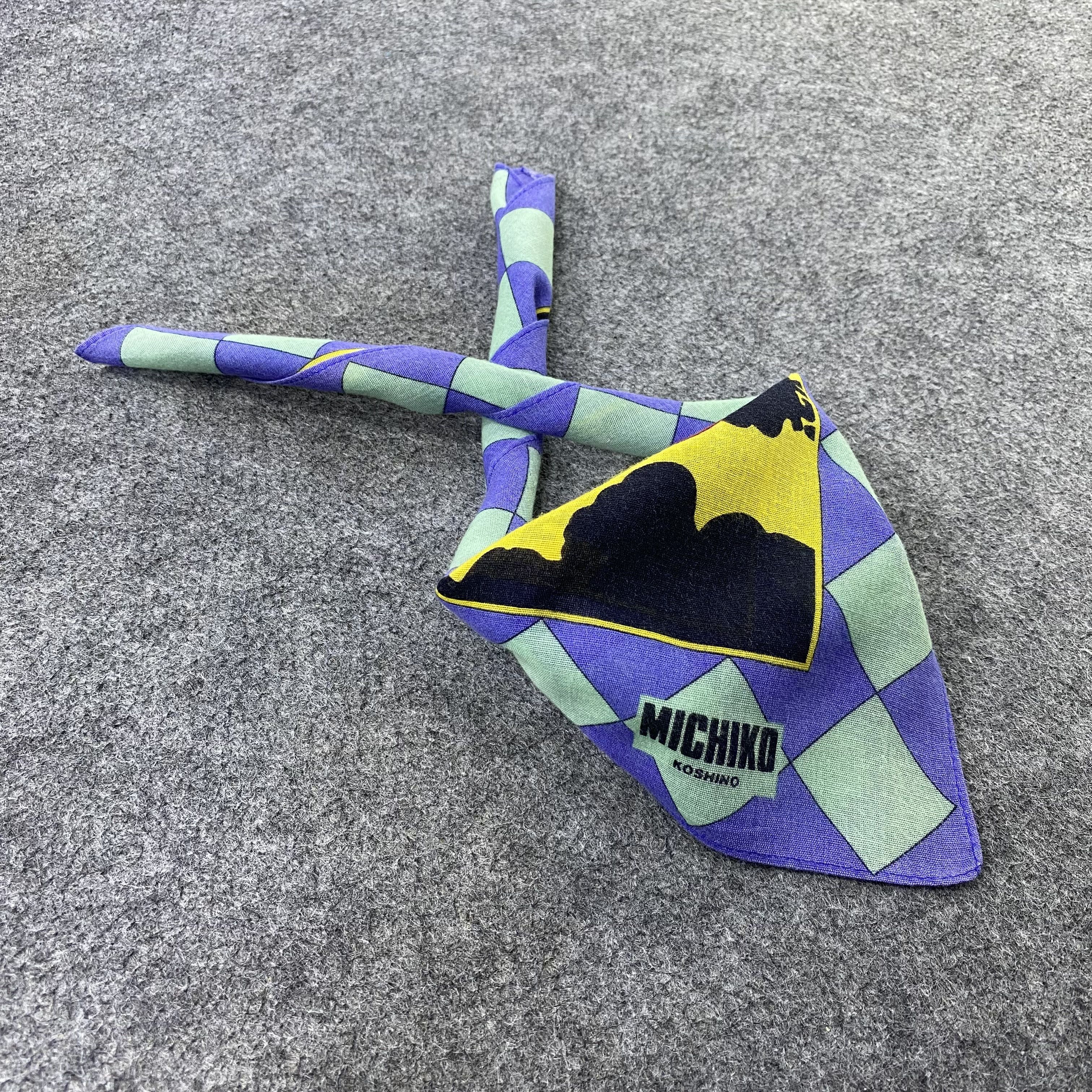 Japanese Brand Michiko Koshino Handkerchief Neckerchief Bandana-B1912 Size ONE SIZE - 1 Thumbnail