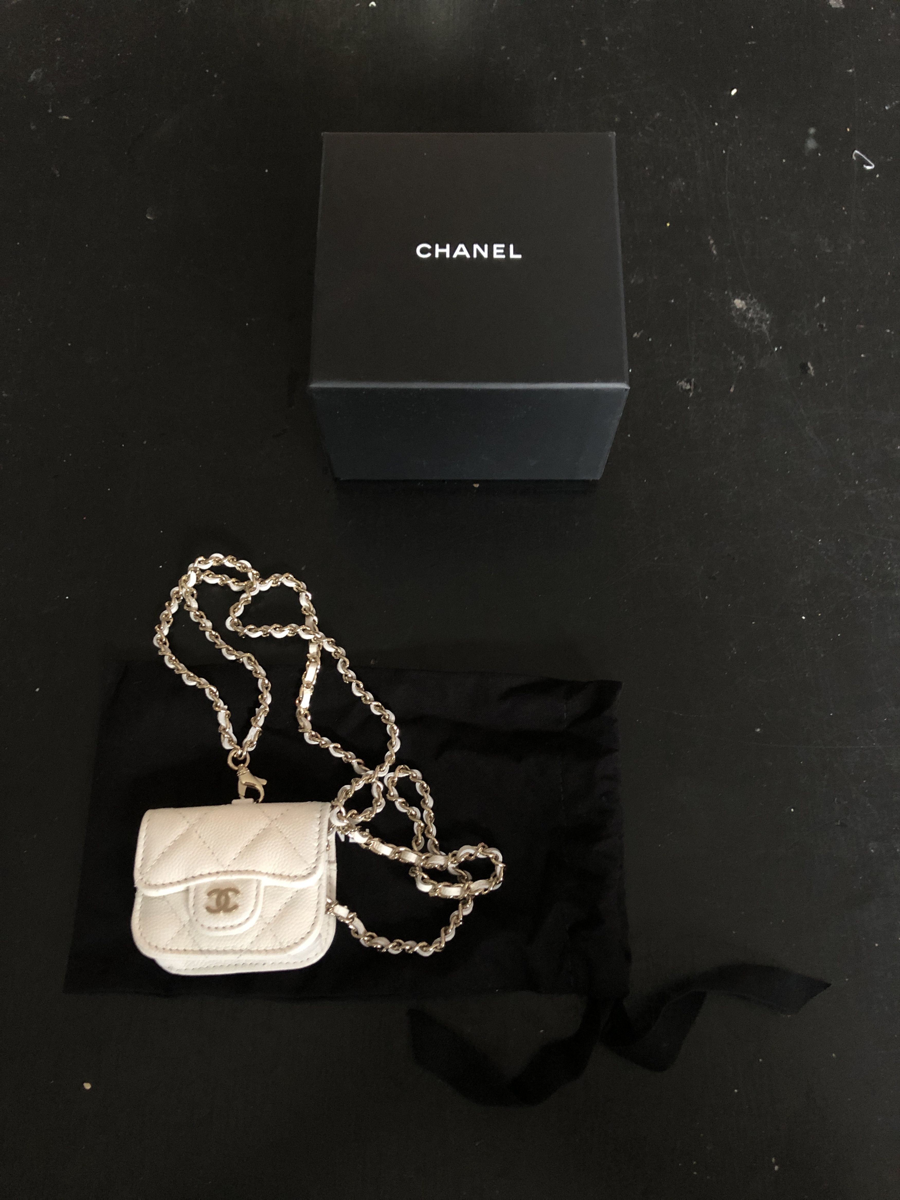 image of Chanel Airpods Pro Case in White, Women's