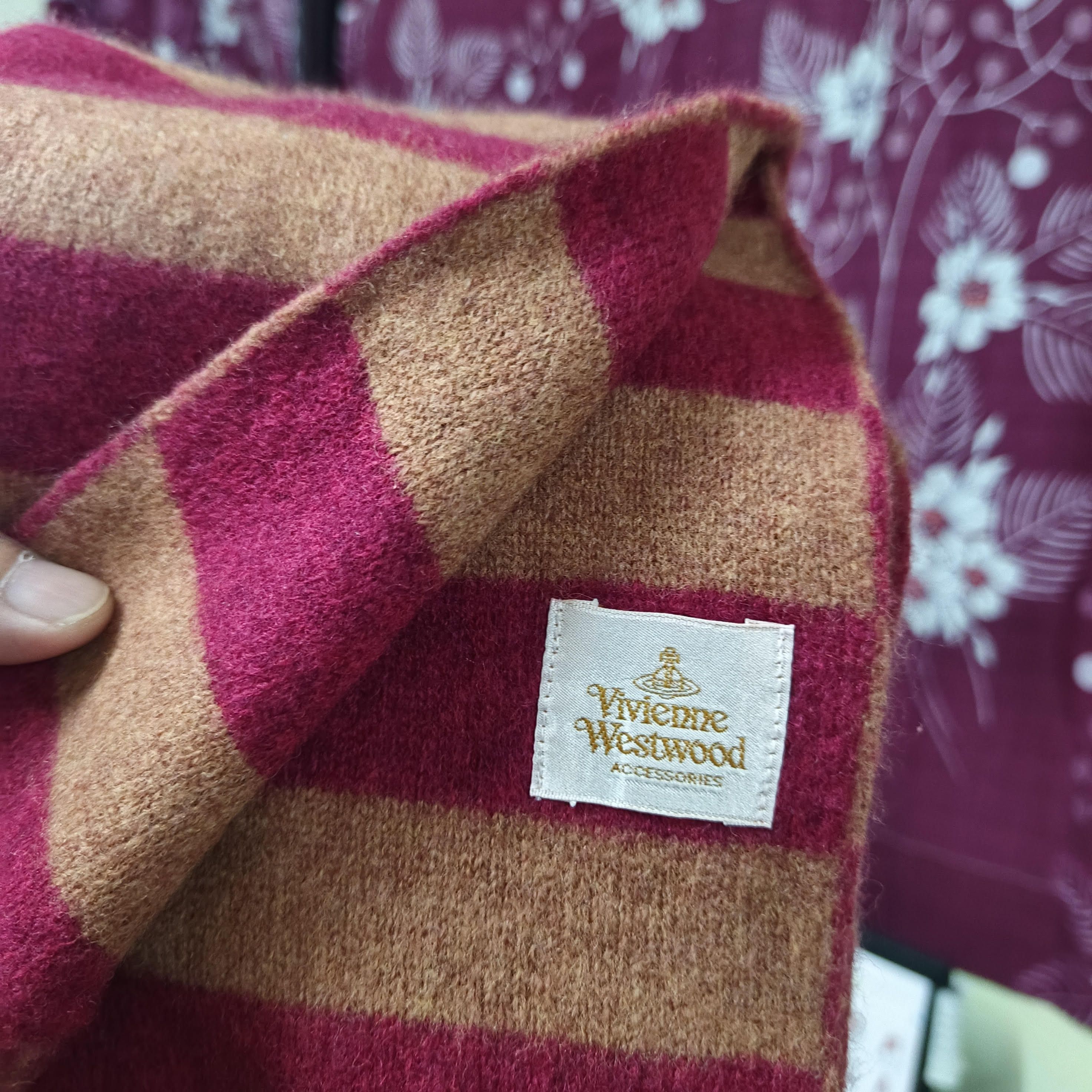 Japanese Brand Vintage Vivienne Westwood Scarf Muffler Orbs Wool Scarves Size ONE SIZE - 5 Thumbnail