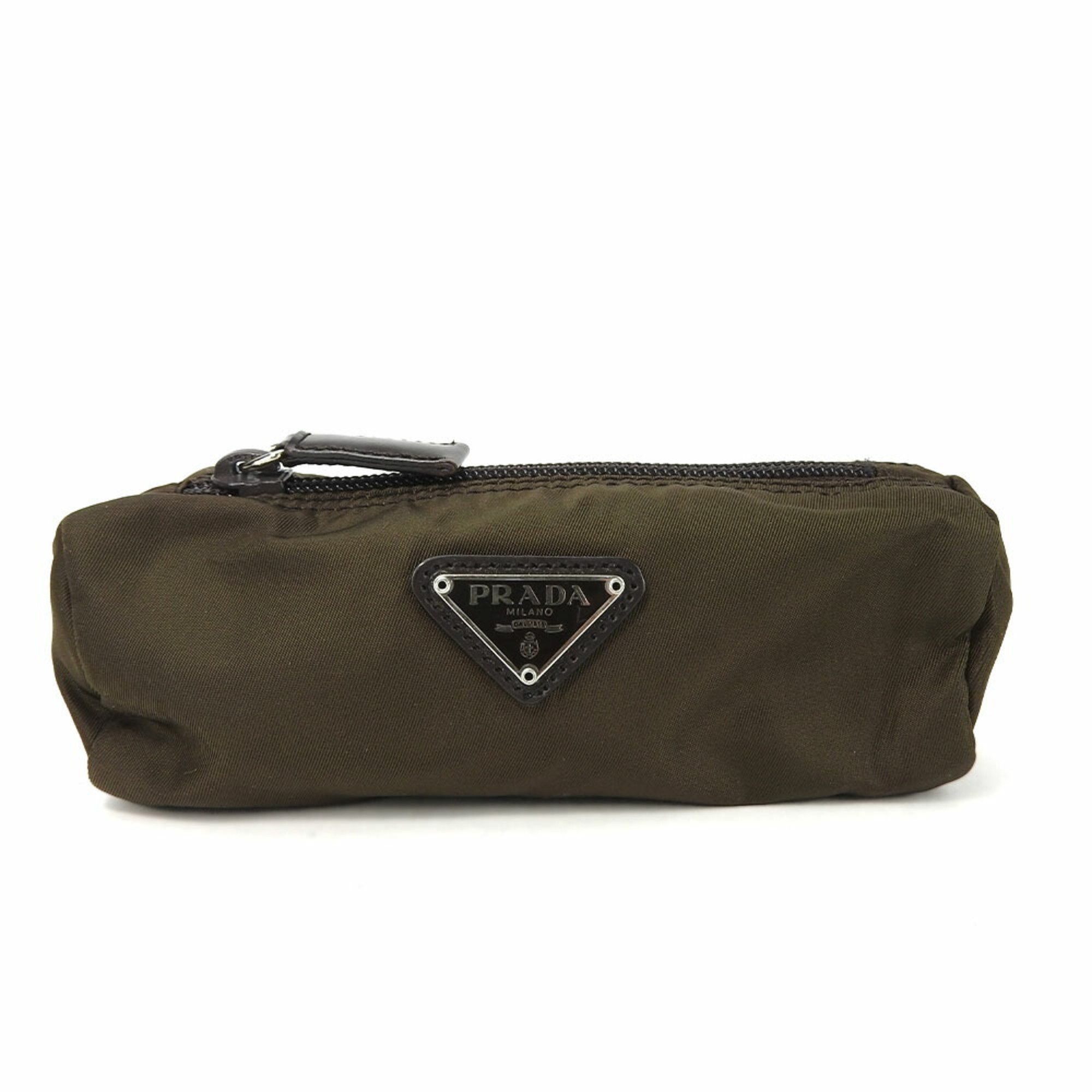 image of Prada Pouch Nylon Khaki Brown Women's Prada