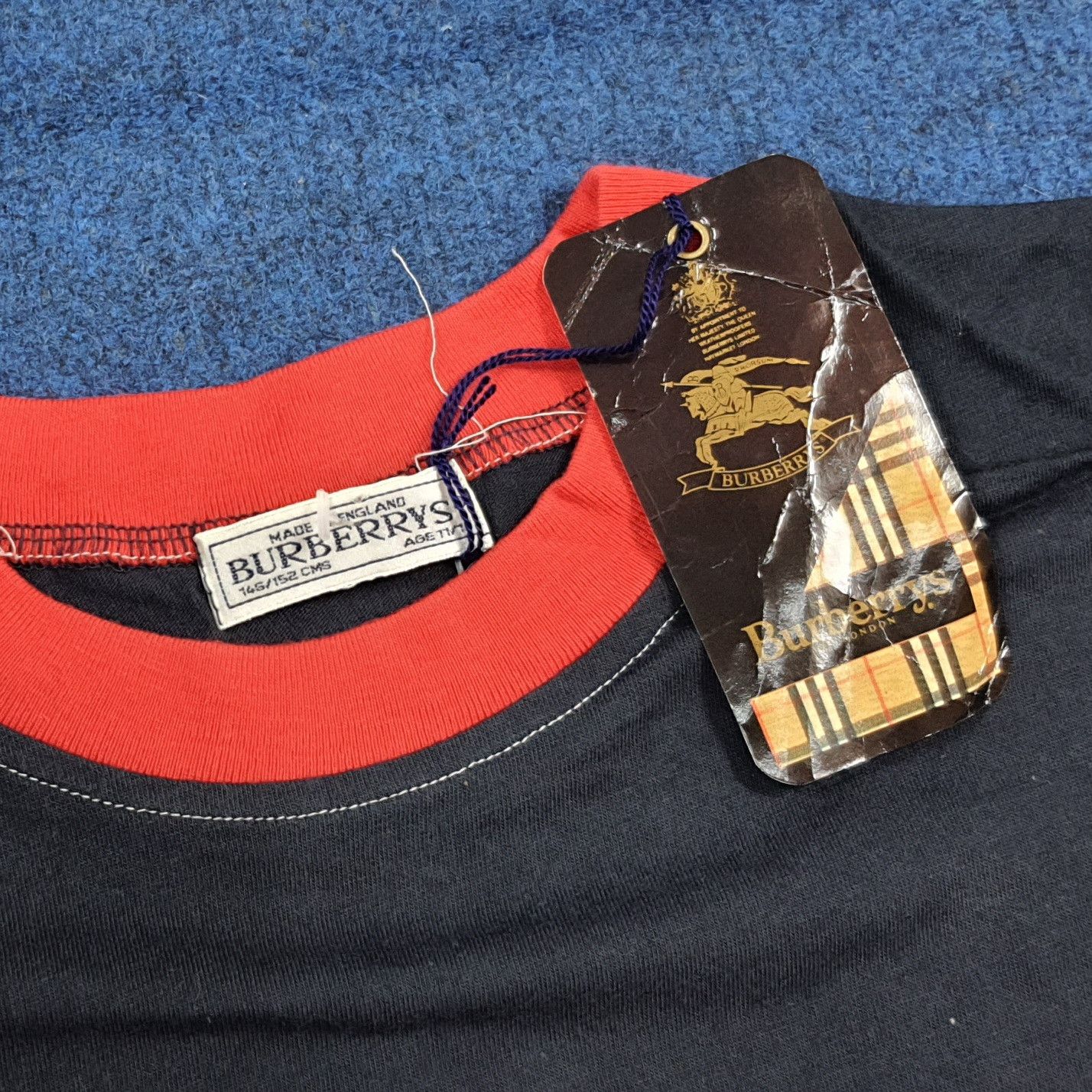 Burberry Vintage Burberrys London Striped Deadstock Tshirt C299N13 Size US M / EU 48-50 / 2 - 5 Thumbnail