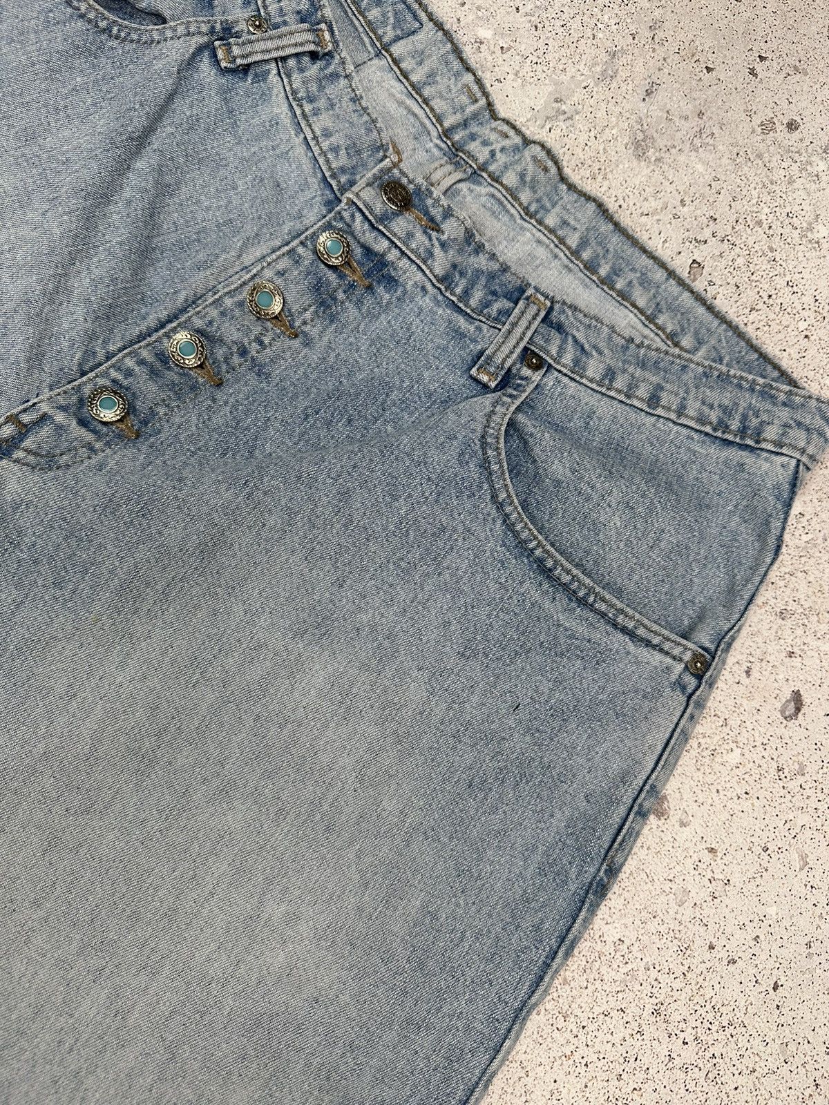 Levi's × Vintage Vintage 90’s Levi’s Black Tab Denim Shorts (38) Men long fit Size US 38 / EU 54 - 5 Thumbnail