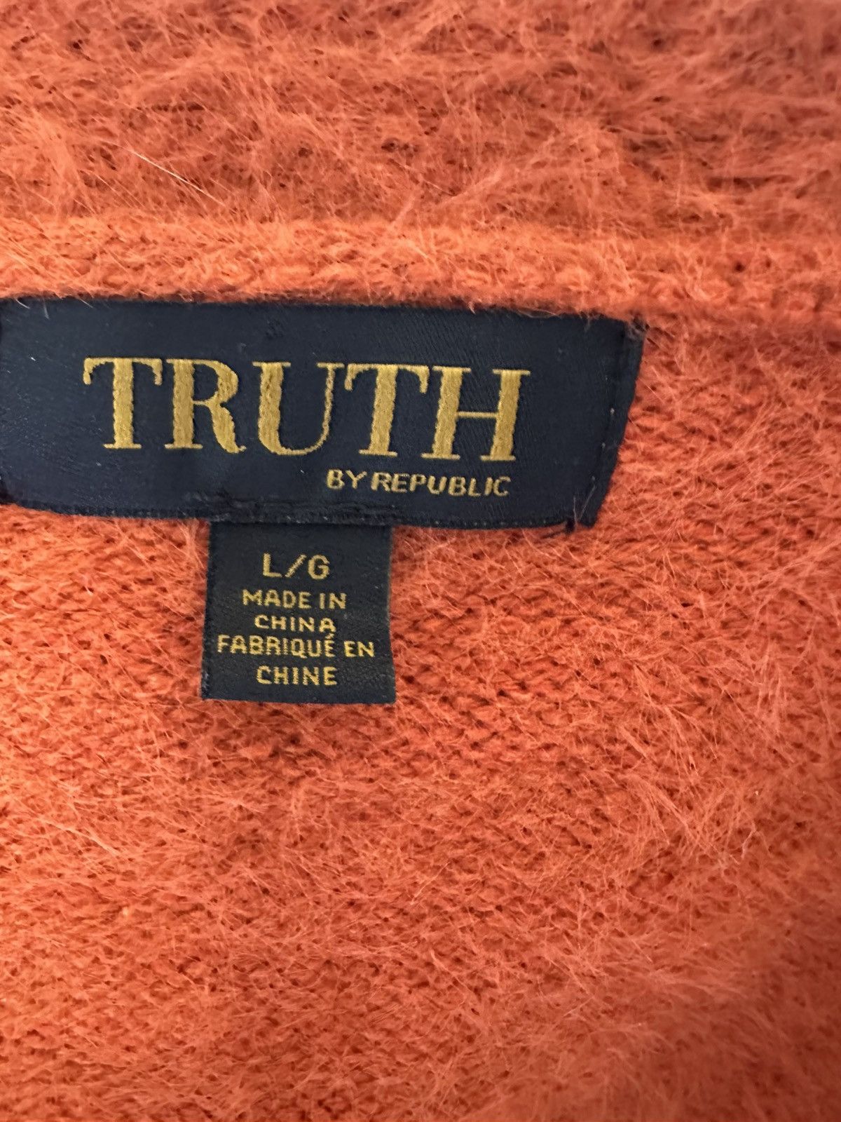 Other TRUTH by REPUBLIC FUZZY CARDIGAN SWEATER WOMEN’S SIZE L Size L / US 10 / IT 46 - 2 Thumbnail