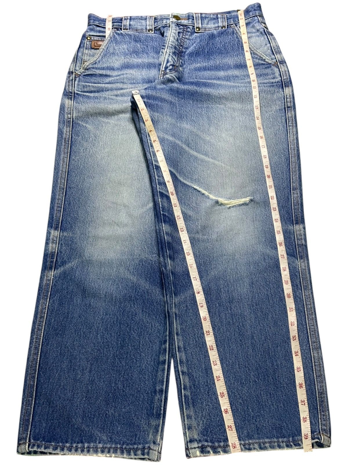 Japanese Brand Vintage Japanese Brand Faded Wash Distressed Jeans Size US 30 / EU 46 - 13 Thumbnail