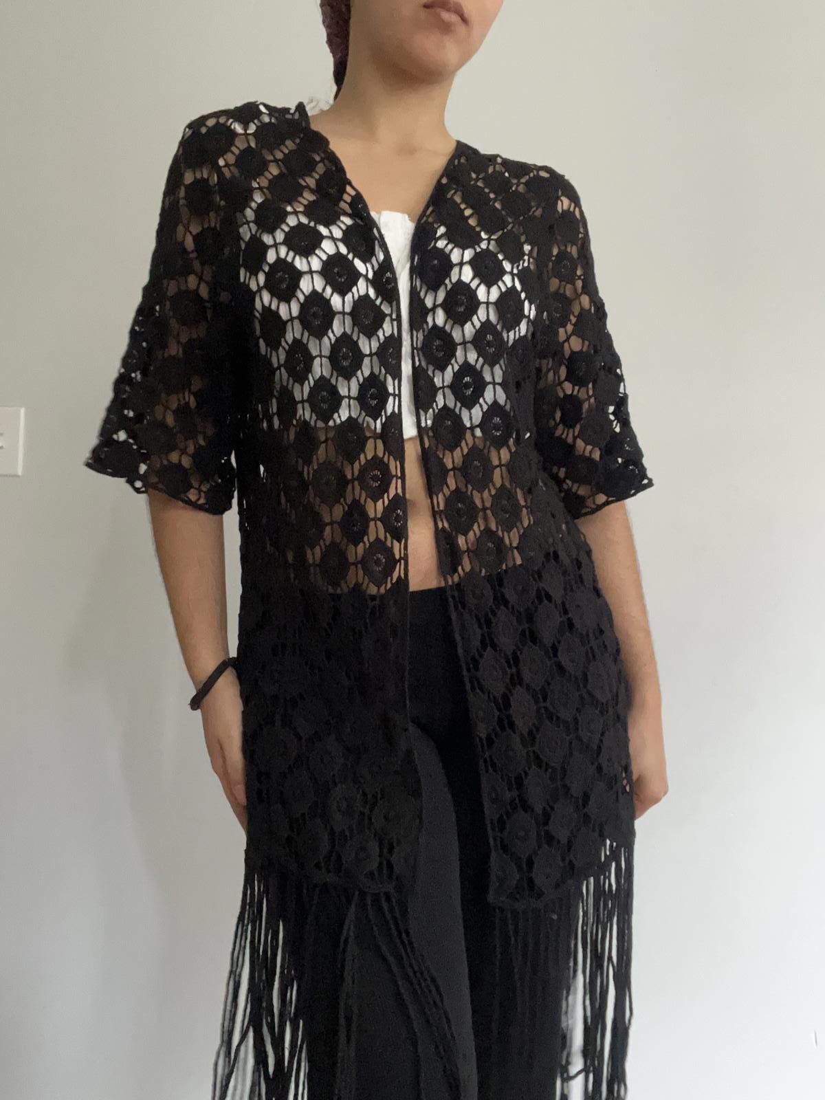 Other Women’s black knit cardigan Size L / US 10 / IT 46 - 2 Thumbnail