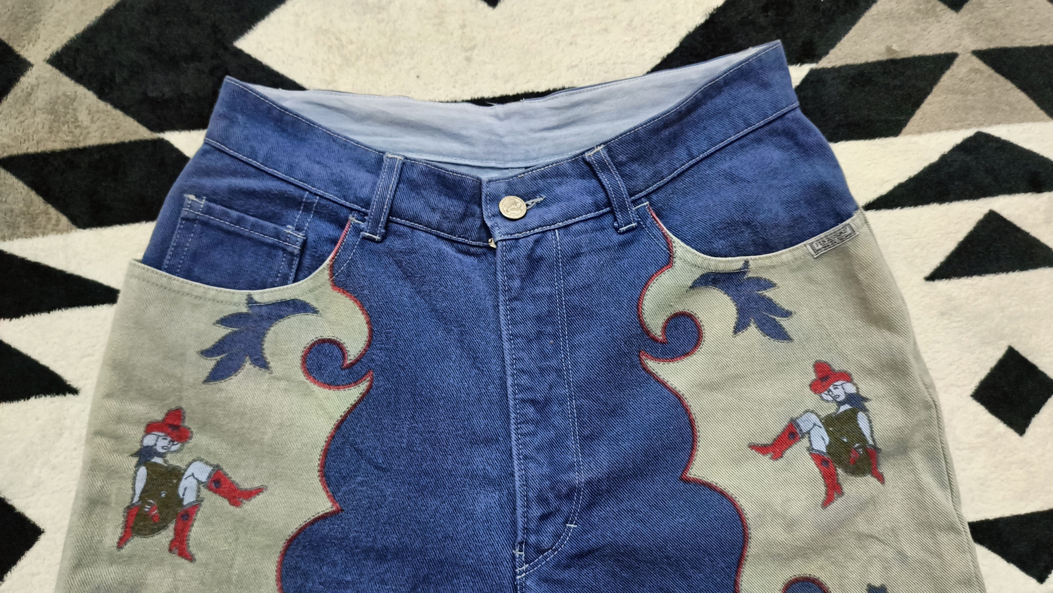 Fendi 🔥🔥Rare 90s Fendissime Cowboy Jeans Size 29" - 3 Thumbnail