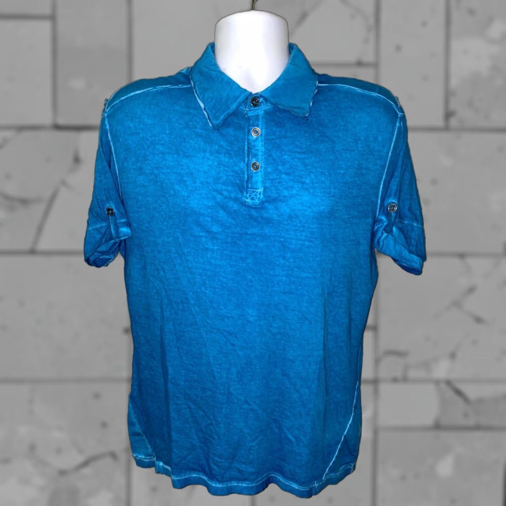 Vintage Buckle Mens Golf Polo Shirt Blue Standard Fit Size L Size US L / EU 52-54 / 3 - 1 Thumbnail