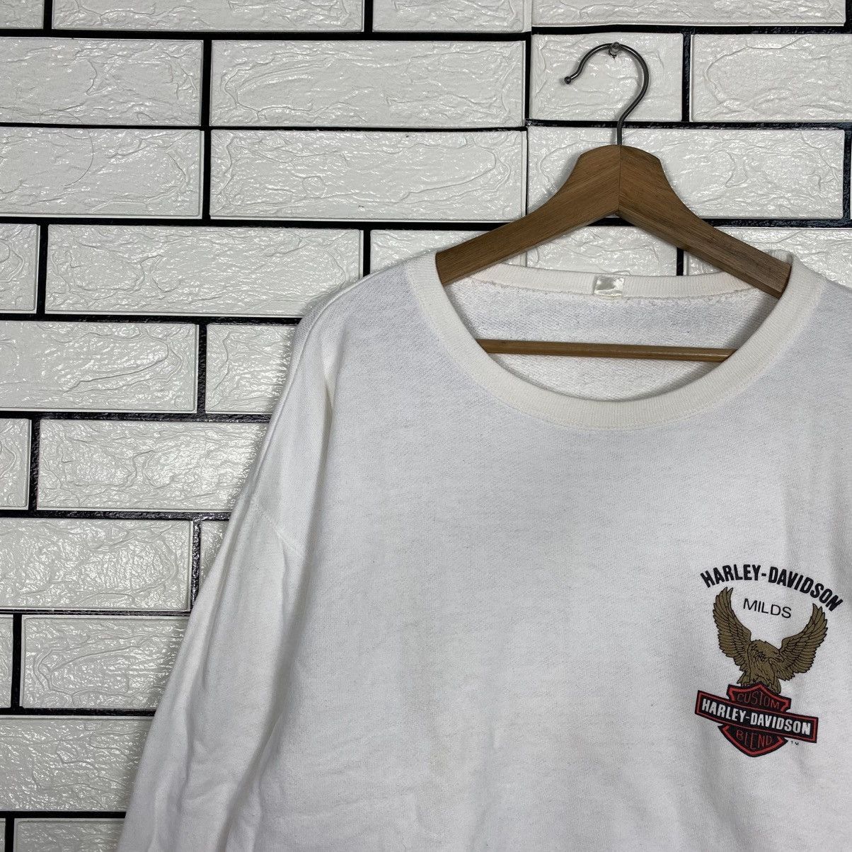Harley Davidson 📌Vintage Sweatshirt Biker Style Harley Davidson Size US L / EU 52-54 / 3 - 9 Thumbnail