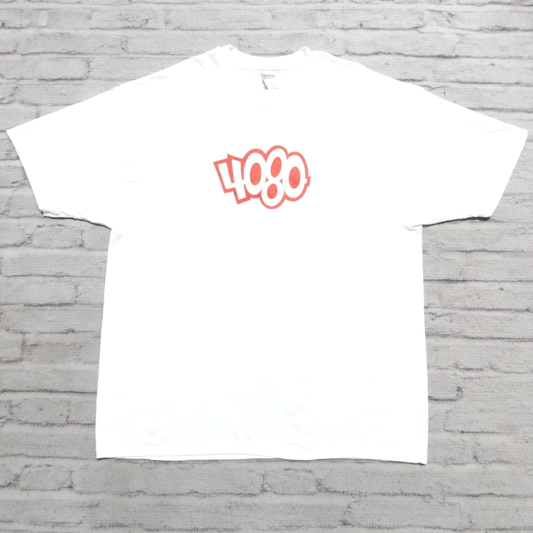 Hanes Vintage Forty Eighty Rap Shirt Tee Men 2XL White Hanes Shirt Mens 4080 90s Decade Rap Size US XXL / EU 58 / 5 - 2 Thumbnail