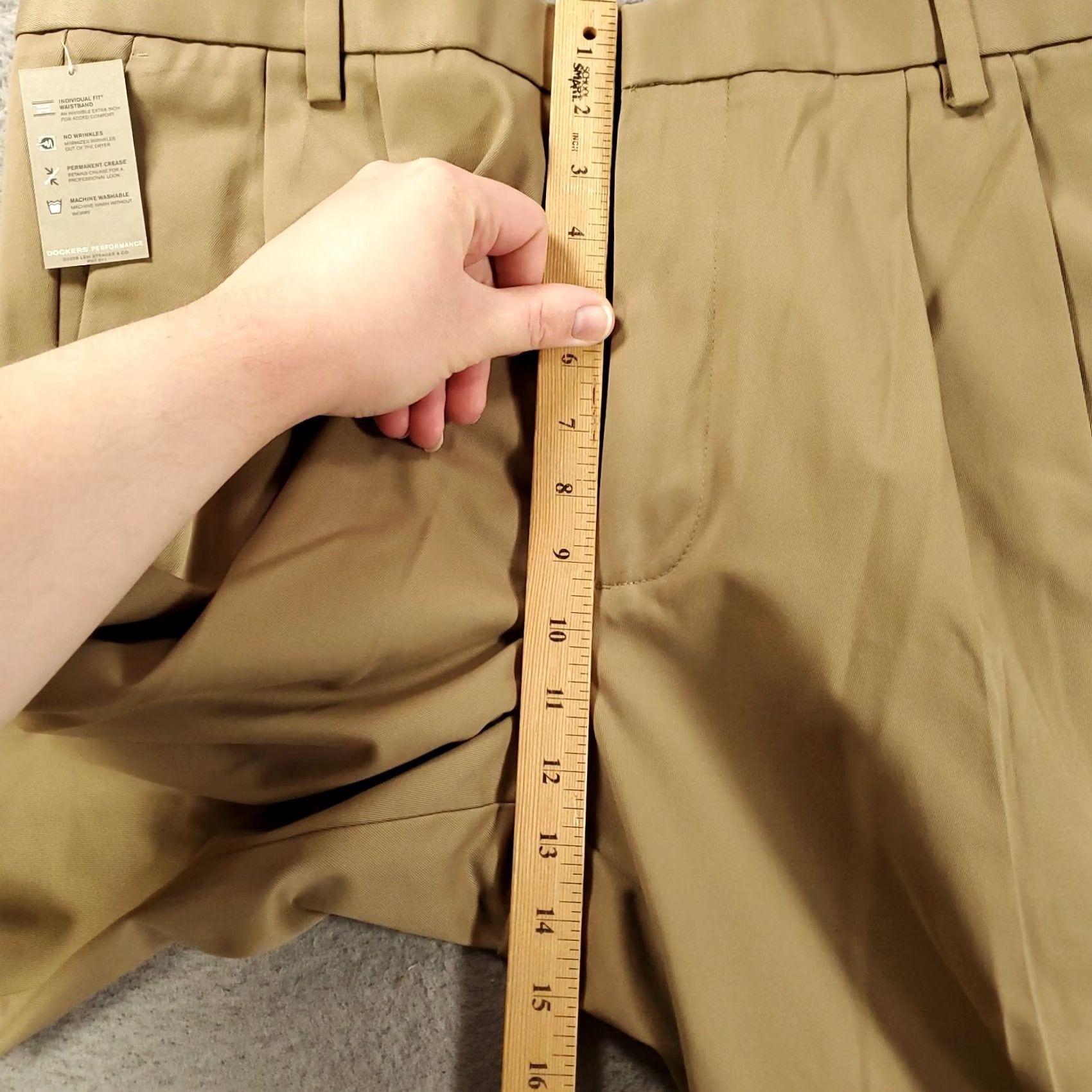 Dockers DOCKERS D3 Khaki Pants Mens Classic Flat Front 38x30 Beige NWT Signature Uniform Slim Straight Wear-Resistant Pockets Size US 38 / EU 54 - 3 Thumbnail