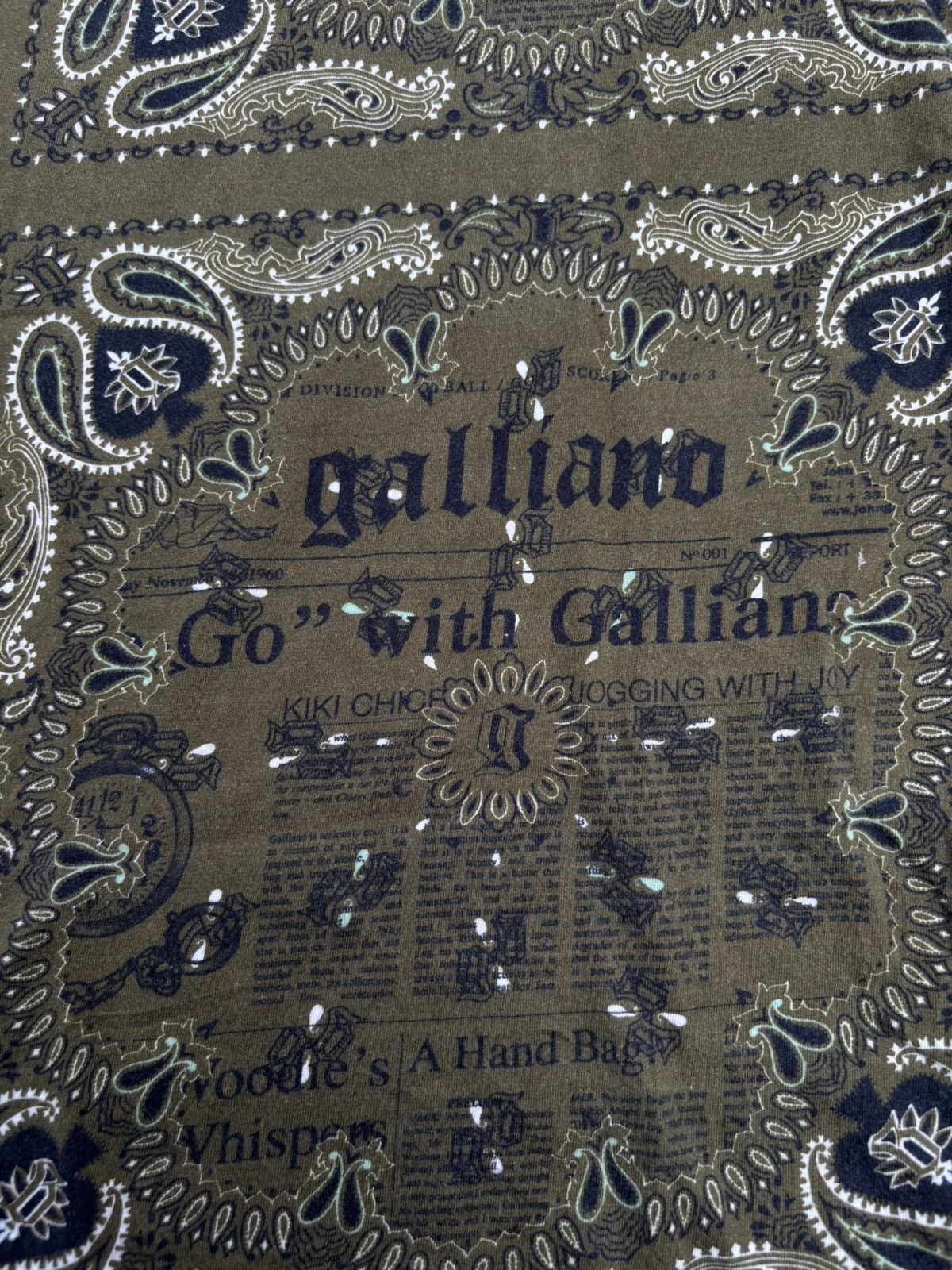 John Galliano Gazette Bandana Printed T-Shirt Size US S / EU 44-46 / 1 - 5 Thumbnail
