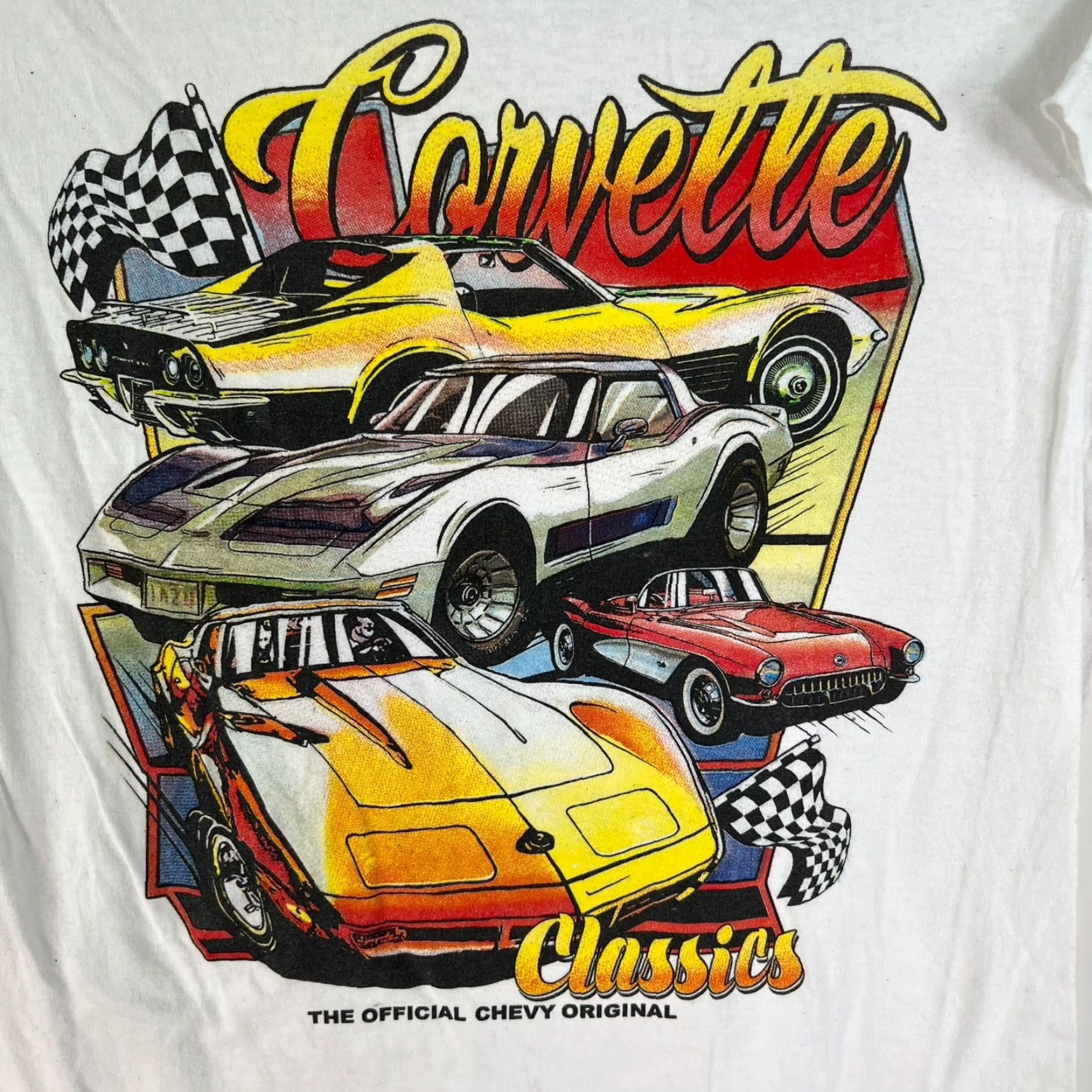 Alchemist Real Chemistry Corvette Classics Graphic T Shirt Adult M White Logo Print Cars Theme Mens Size US M / EU 48-50 / 2 - 2 Thumbnail