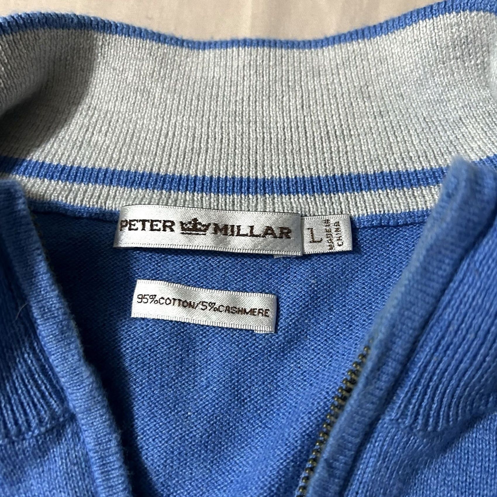 Peter Millar VINTAGE Men’s Peter Millar 3 Creeks Golf Club Cotton Cashmere Sweater Vest Blue L Mens Or Boys Size US L / EU 52-54 / 3 - 3 Thumbnail
